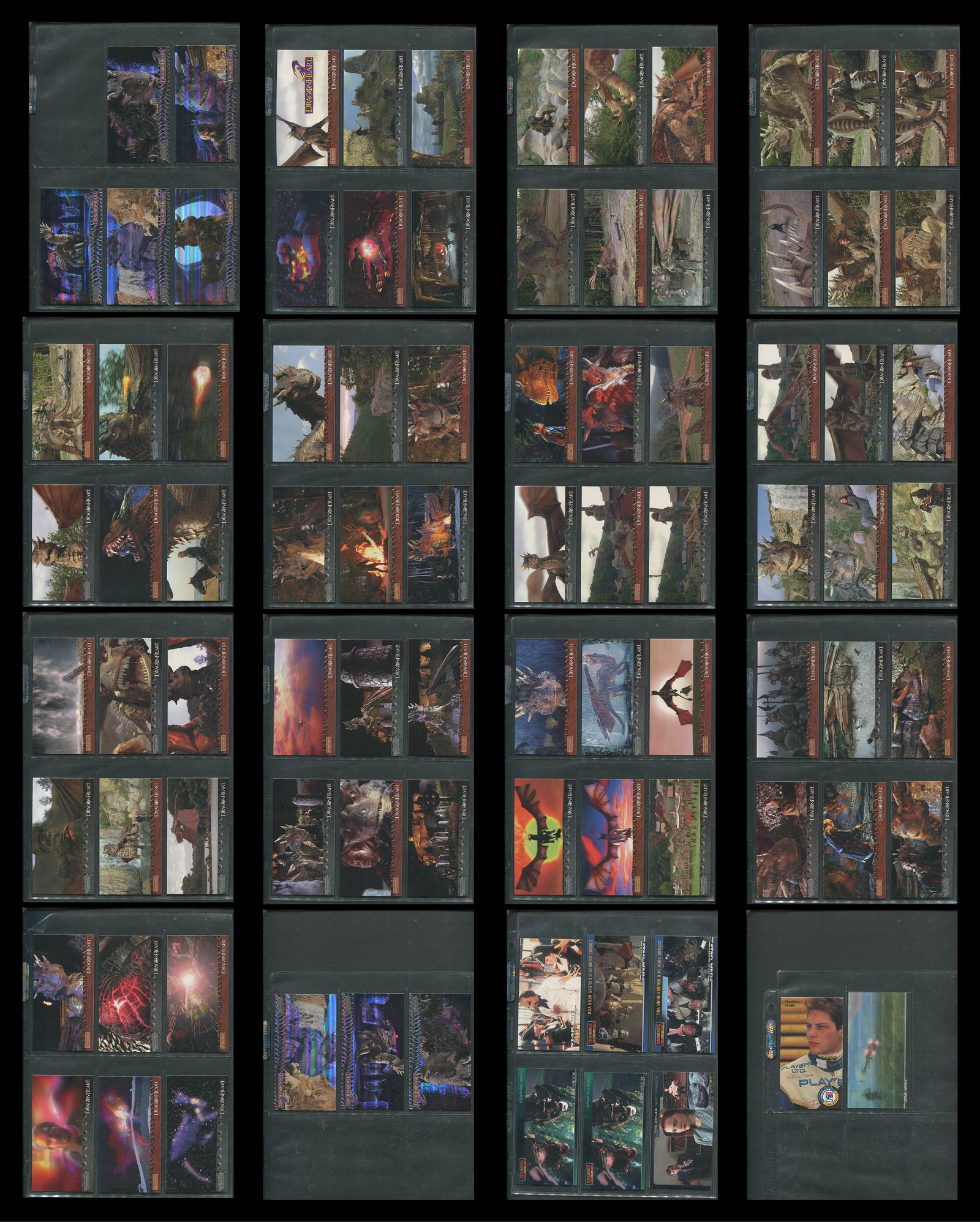 Dragonheart Widevision 87-Card Binder Lot w/ 7 Dragonheart II Prismatic Foils (Merlin), Star Wars