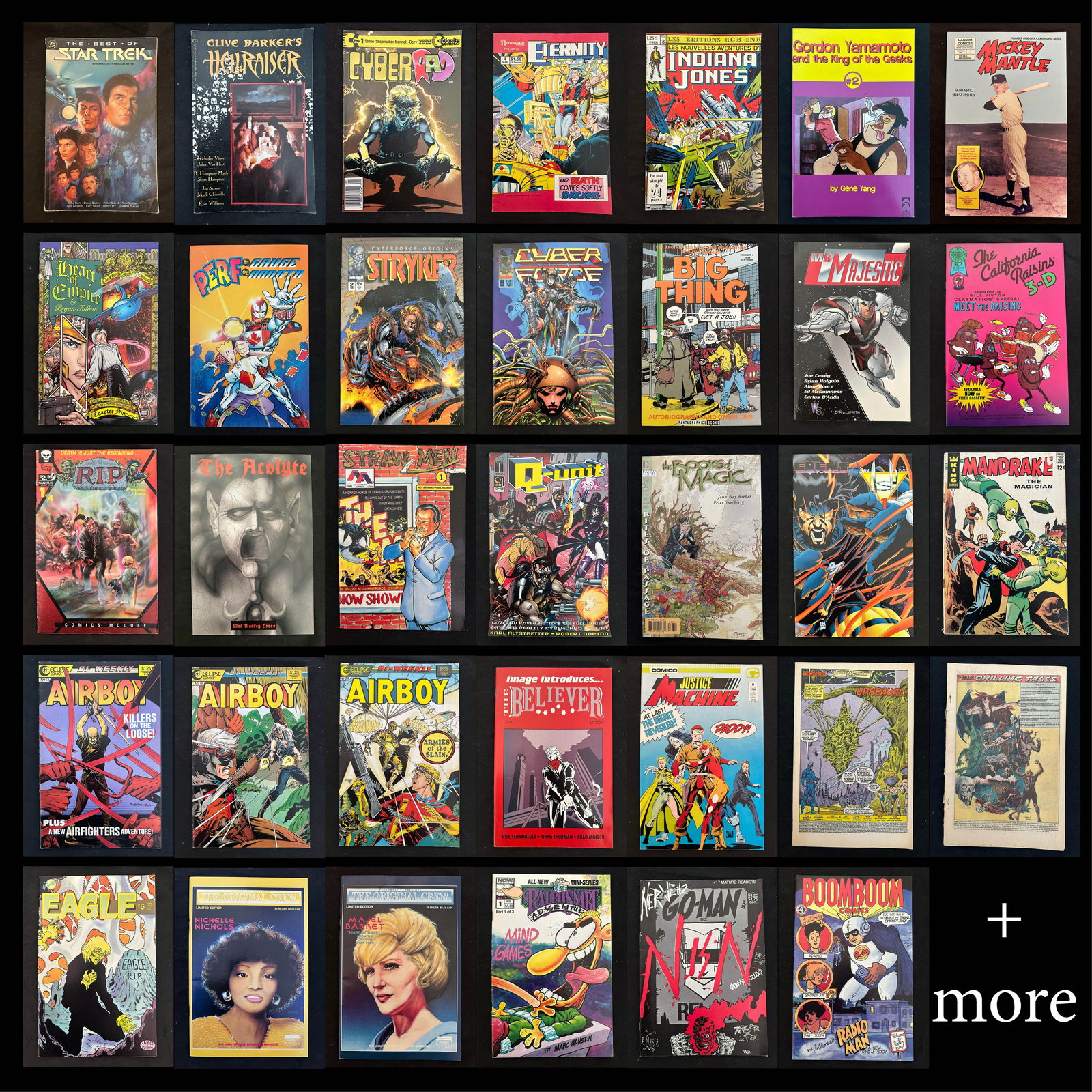 Large Collection of 97 Vintage Comic Books and Graphic Magazines - Image Comics, Fantagraphics, (1 of 10)
