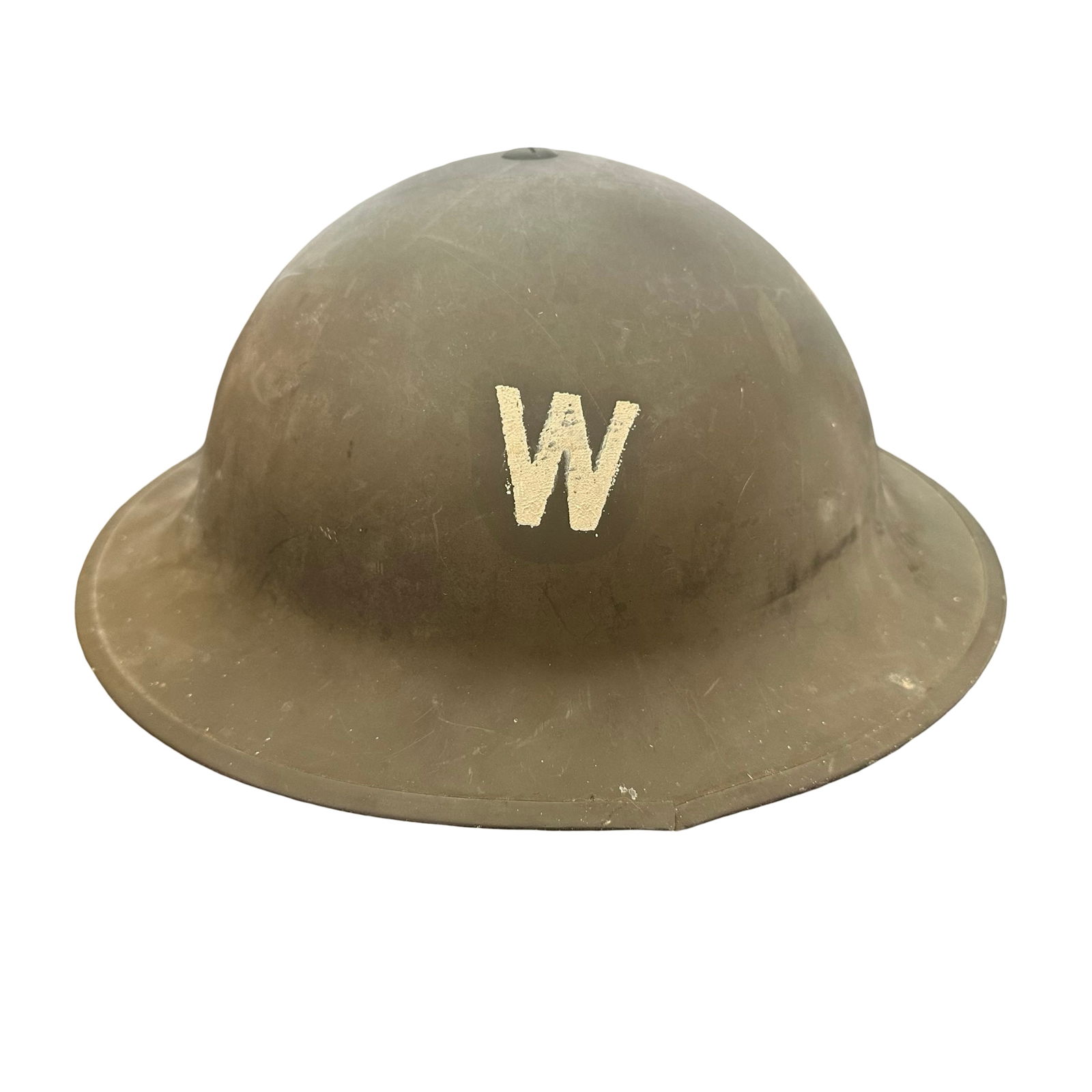 Original WWII British Mk II Steel Helmet with Hand-Painted “WWII Marking - Authentic Home Front / (1 of 7)
