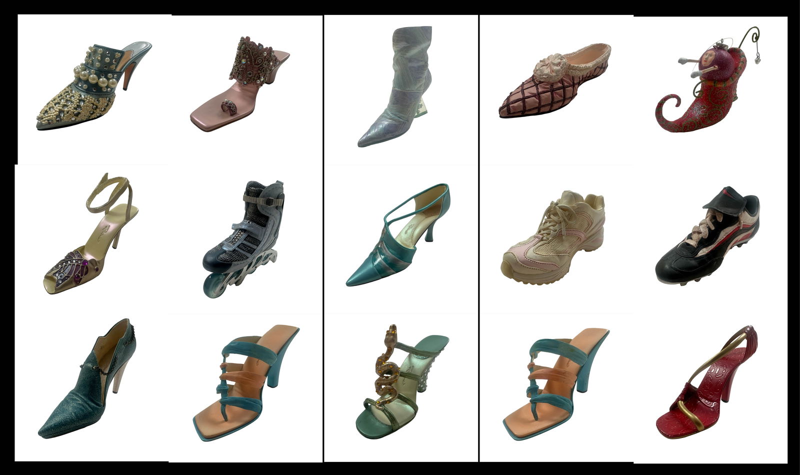 Raine Just the Right Shoe Collection - 14 Named Retired Miniature Sculptures Including Venomous, (1 of 6)