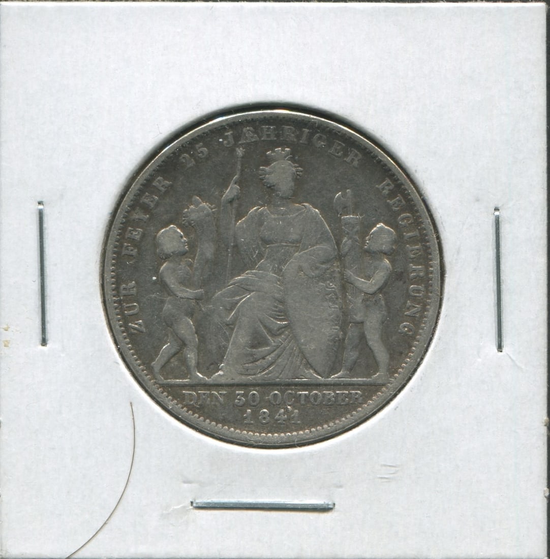 Wurttemberg, F, 1 gulden, Silver coin 1841, William V, (1 of 2)