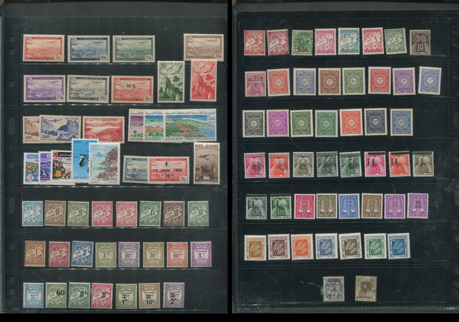 Algeria - back of book issues 1924 - 1947 #C1 / C22, #CB1 /CB3, J1 / J66 and P1 /P2, a MH selection (1 of 3)