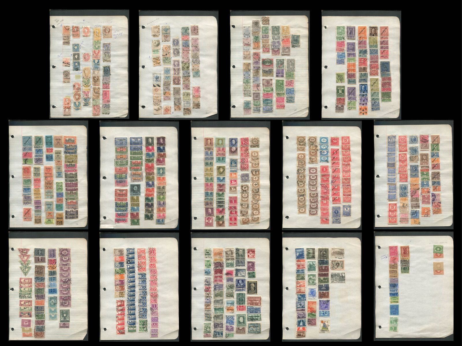 Austria 1850 - 1954 #4 / #598, a MH and used collection on 14 owners homemade pages, includes (1 of 10)