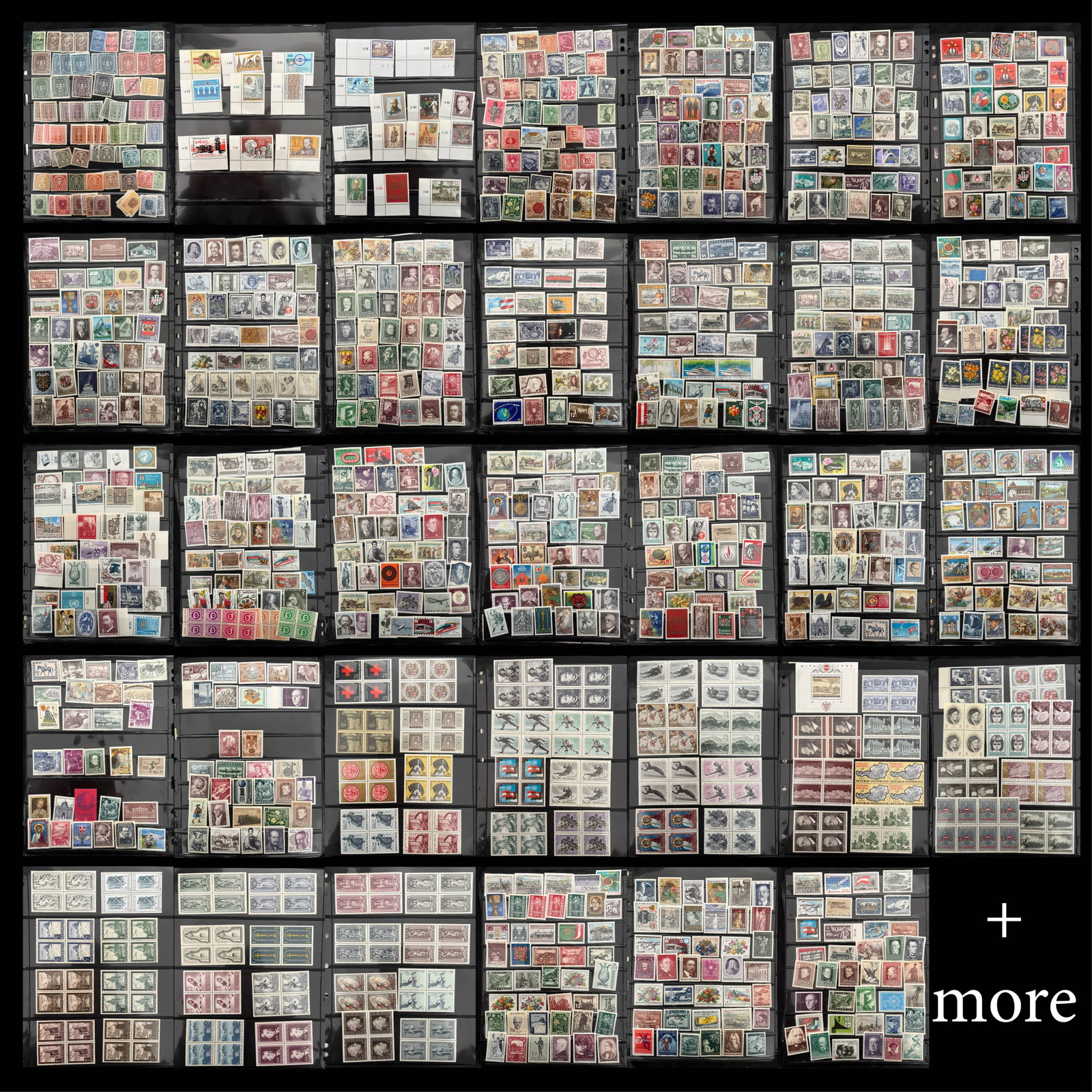Austria 1905 - 1986 #86 / #1374, a MNH/MH and used accumulation on stocksheets, Scott value $752+, (1 of 7)