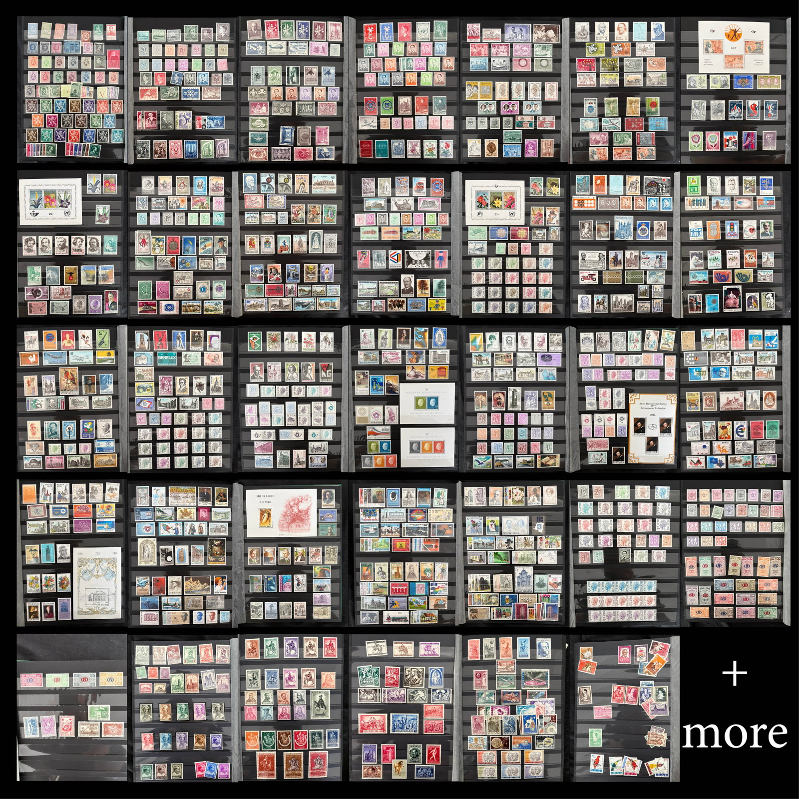 Belgium 1894 - 1987 #76 / #1275, a MNH /MH collection in a album and loose stocksheets, includes (1 of 8)
