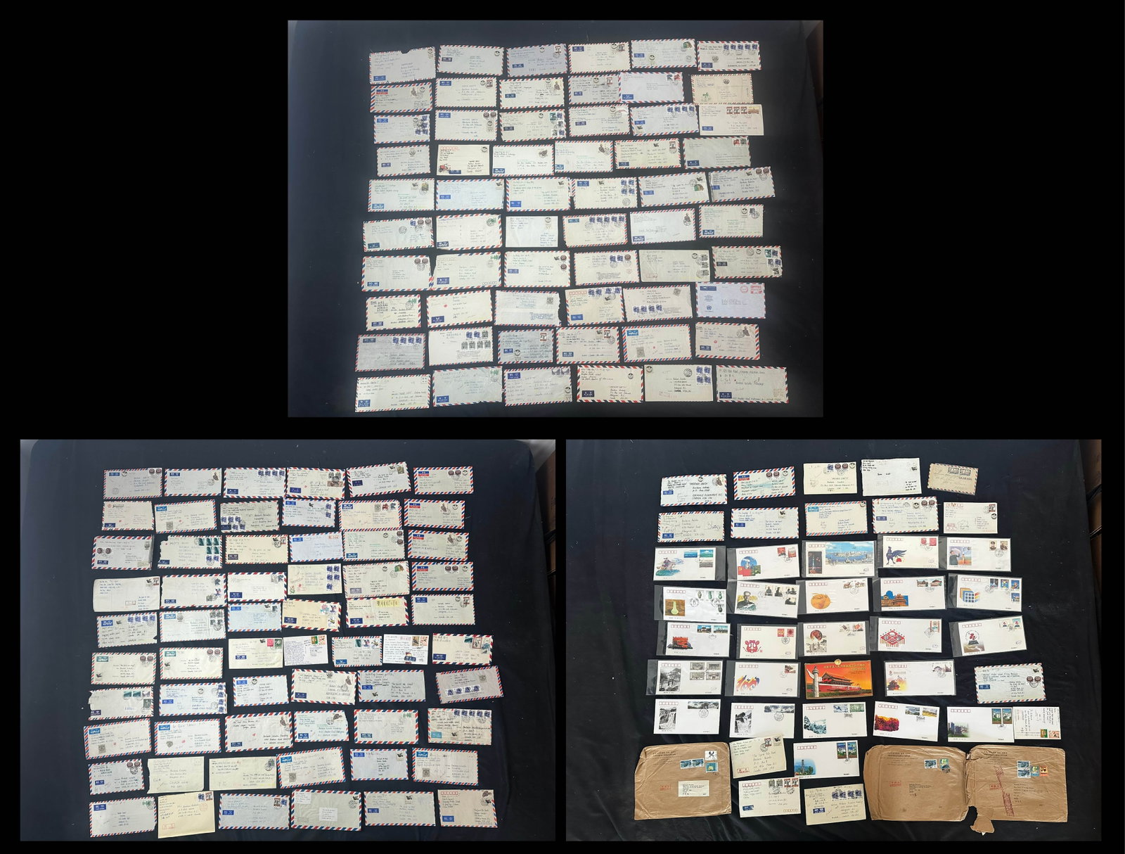 China (PRC) 1980s to 2000s , a group of 135+ commerical used mail, mostly to Canada, also 74 FDCs (1 of 4)