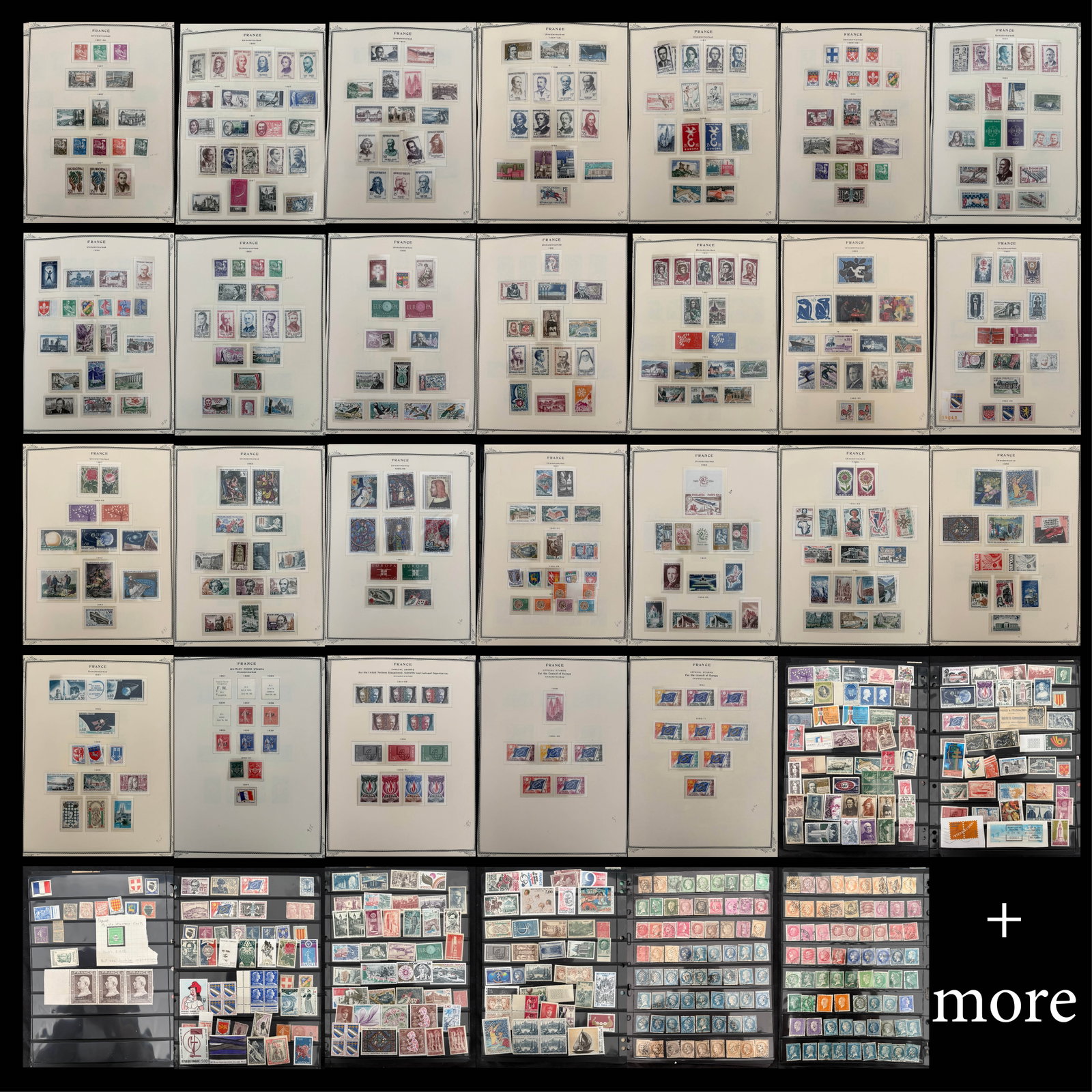 France 1872 -1966 #62 / #1168, a MNH / MH and used accumulation on leaves and stocksheets, includes (1 of 7)