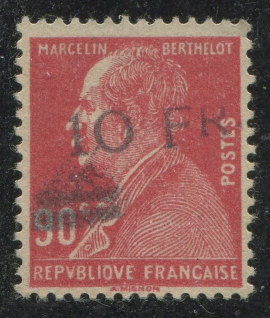 France Air Post 1928 #C3, a MNG example of the 10f on 90f, Sold as is, if genuine Scott value $1800, (1 of 2)
