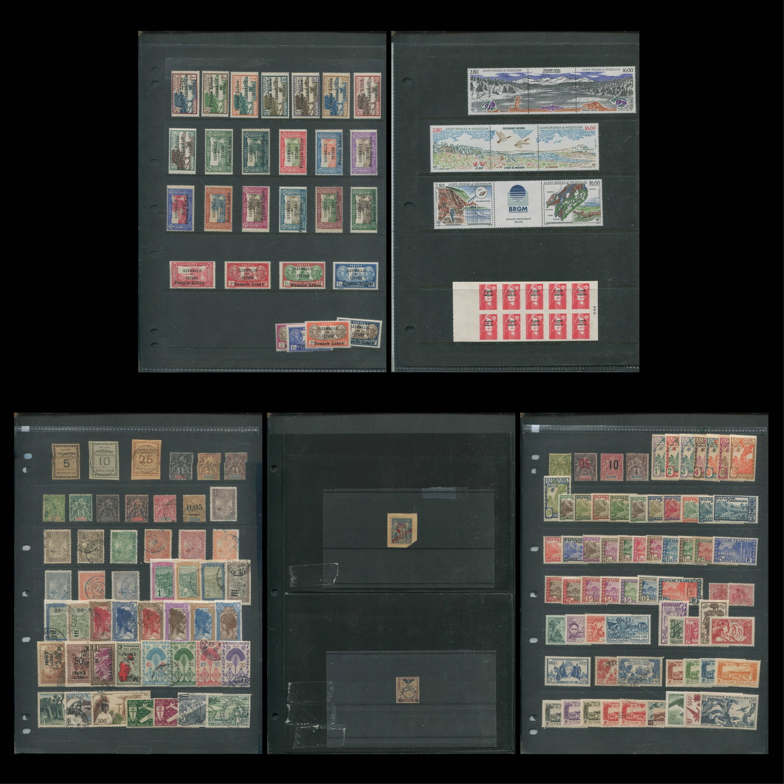 French Offices and Colonies 1890s to 1950s, a Mh and used grouping on five stocksheets, includes (1 of 6)