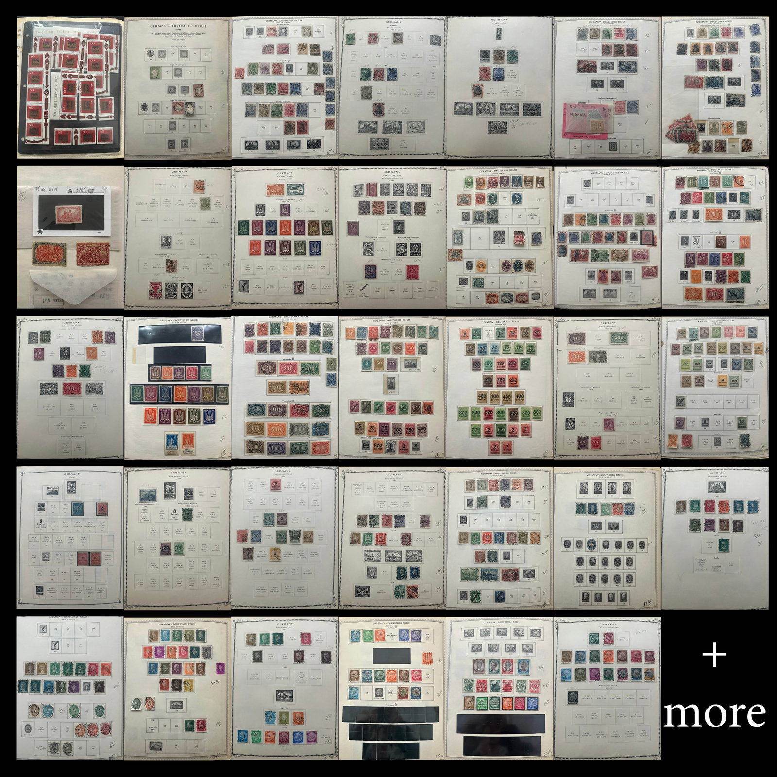 German Republic, mint and used collection on album pages, 1872 -1969 est Cat. $2600.00, (1 of 10)