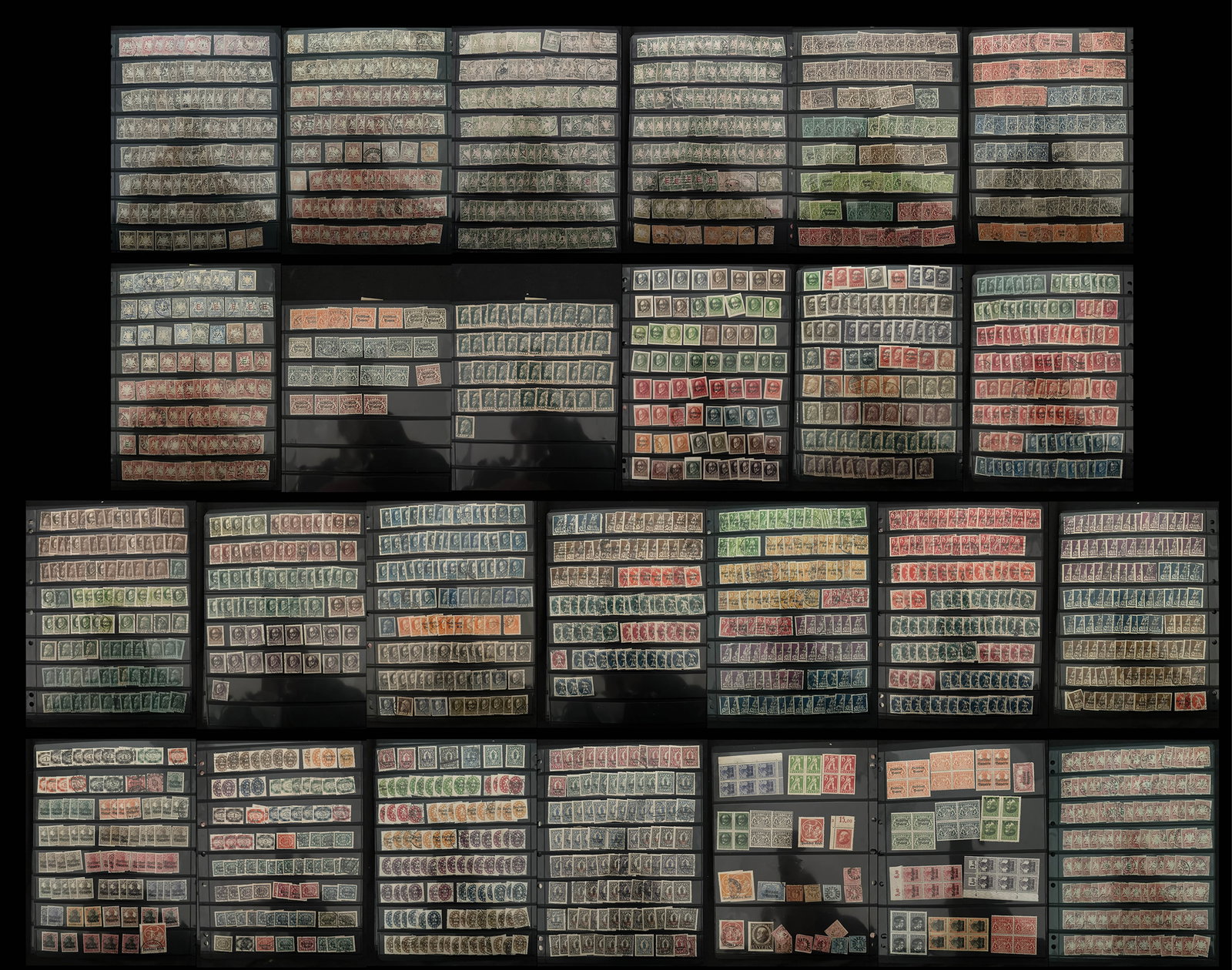 German States - Bavaria 1876 - 1920, #38 / #238, a used duplicated accumulation, on stocksheets with (1 of 6)