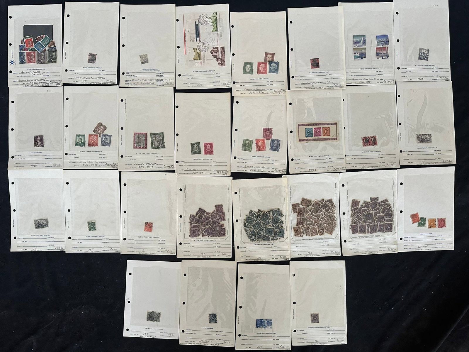 Germany 1900 - 1997, #62 / #1059, a MH and used accumulation on dealers stocksheets, includes #64 (1 of 5)