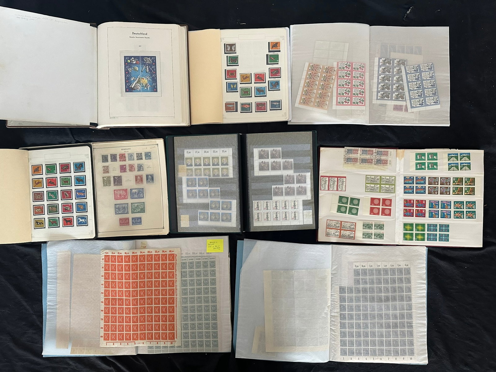 Germany 1970s to 1980s, a MNH / MH and used accumulation in two stockbooks, three mint sheet files (1 of 5)