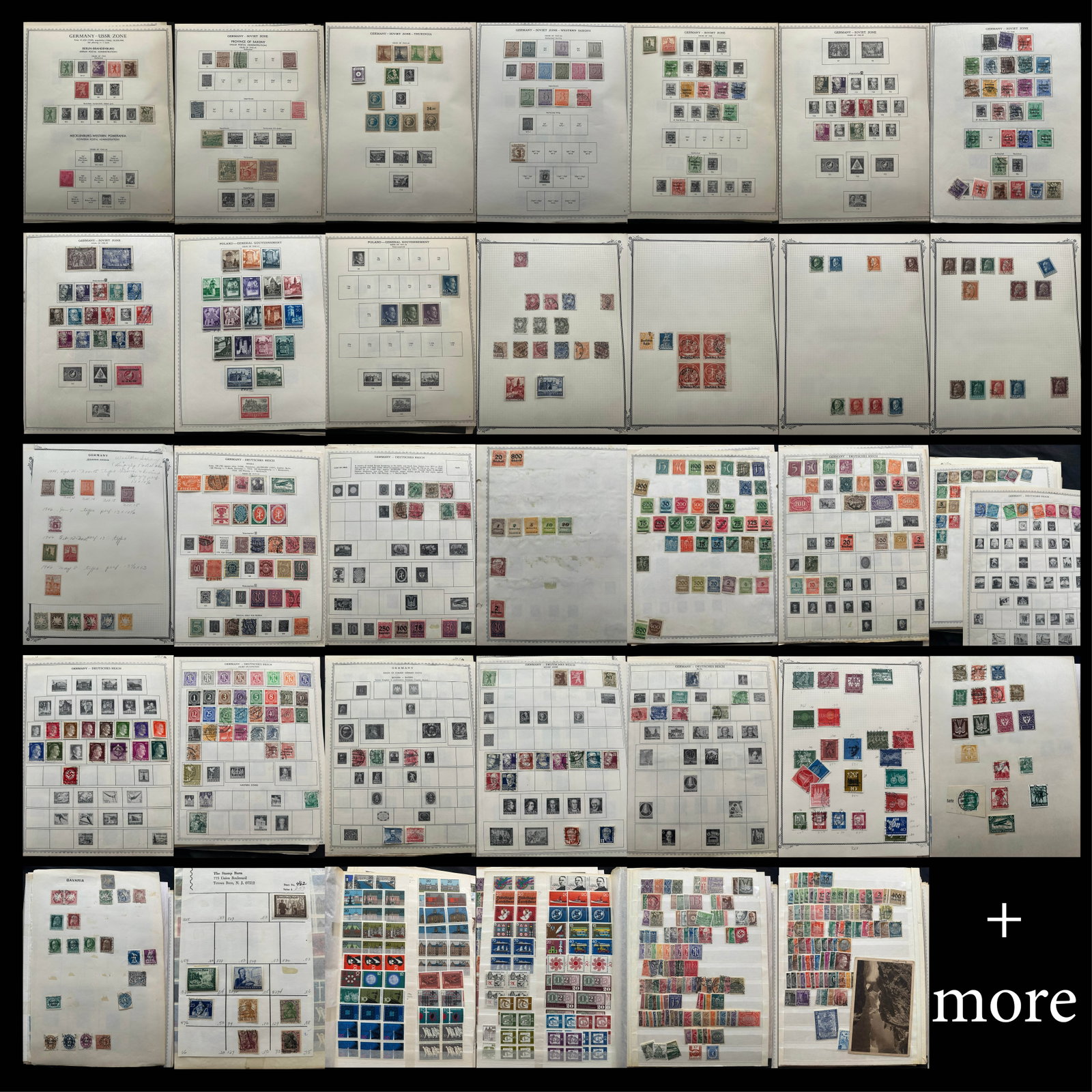 German Republic and German States1875-1967 mint and used, on stock sheets and album pages, est. Cat. (1 of 10)