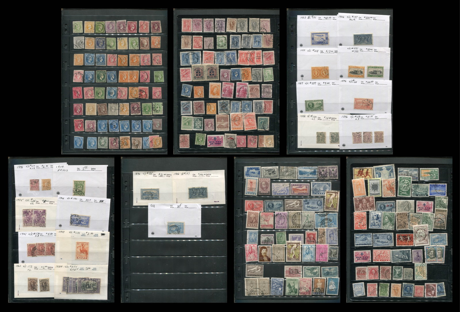 Greece Collection 1862/1967, mainly used on stock sheets and 102's, est. Cat. $1500.00 (1 of 8)