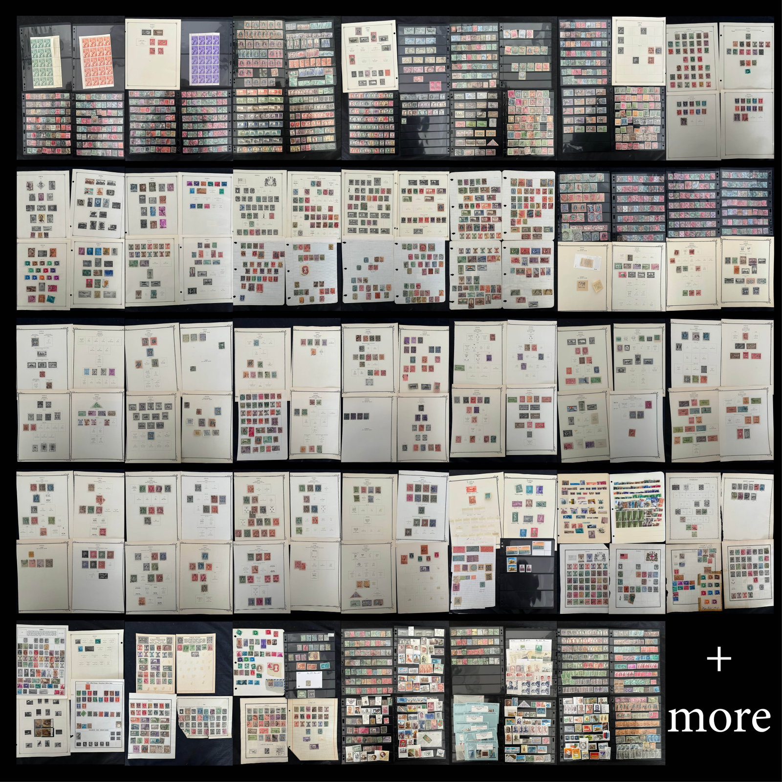 India, used collection on Stock sheets and Album pages, 1854-1964, regular issues, est Cat. (1 of 9)