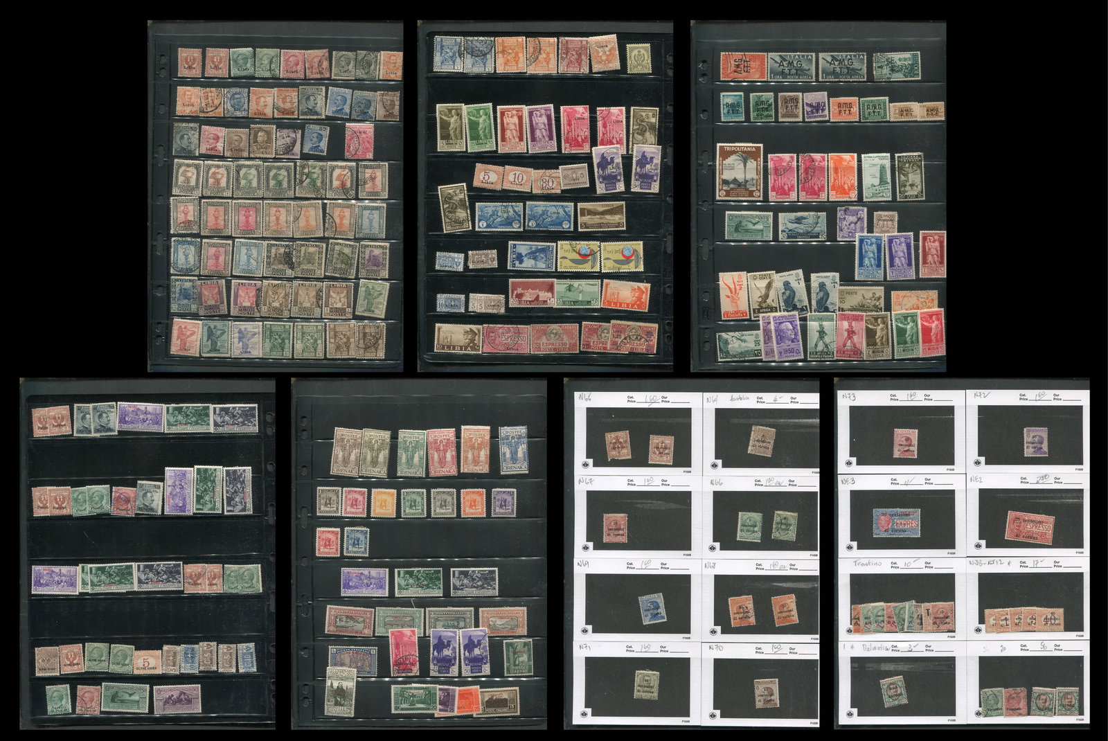 Italian Colonies, used and MH collection, Dalmatia,Libya, TripolitaniaAfrica Orientale, Nisiros, (1 of 8)