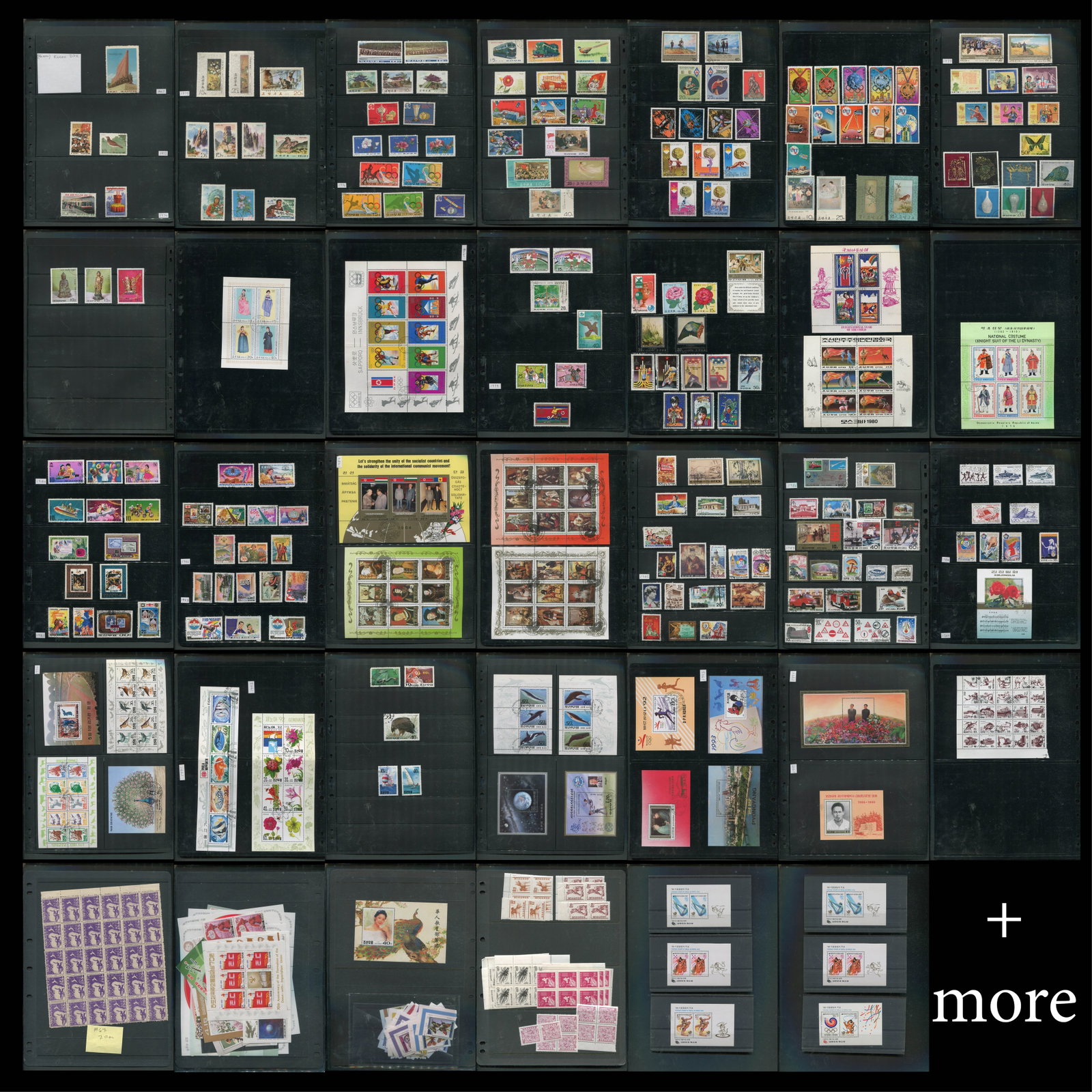 North and South Korea 1960's to 1990's, a MNH / MH and used accumulation mainly of North Korea from (1 of 8)