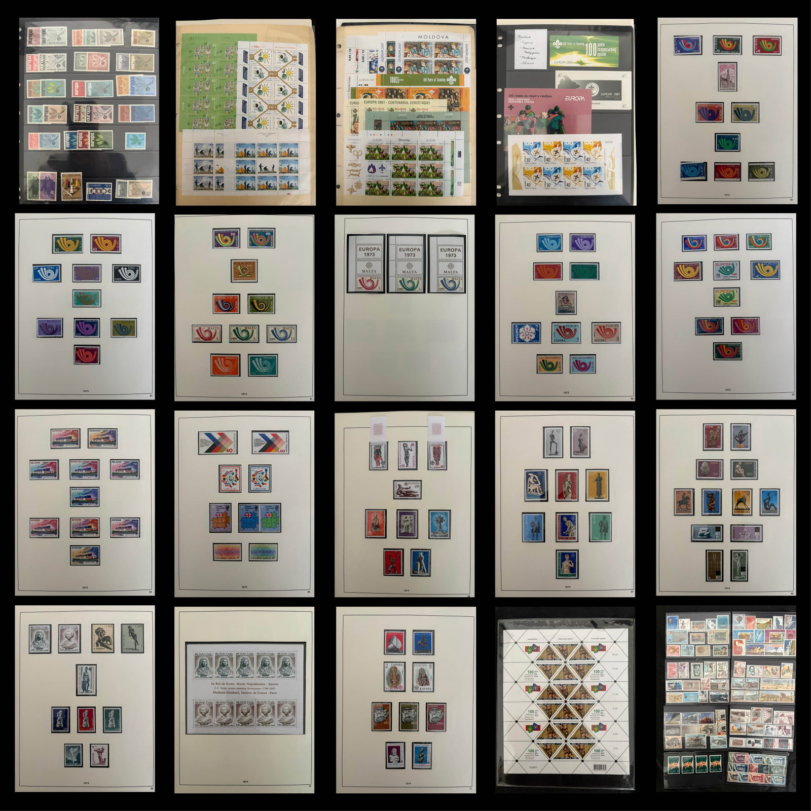 Topical - Europa 1956 - 1983, a MNH and MH collection on leaves, mostly Western European States, (1 of 5)