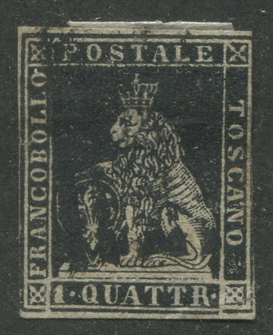 Tucany 1851 #1, a rare used stamp, Cat $2250.00 (1 of 1)