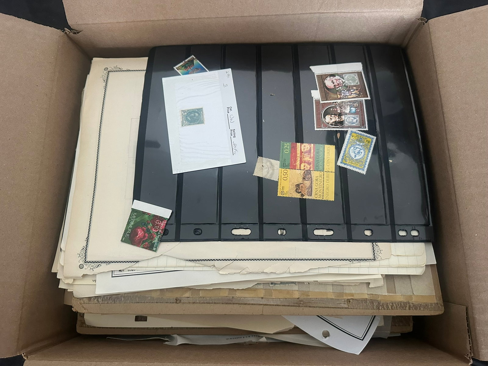 World wide A-Z 1860s to 1980s, a selection both MH and used stamps on leaves and stocksheets, with (1 of 9)