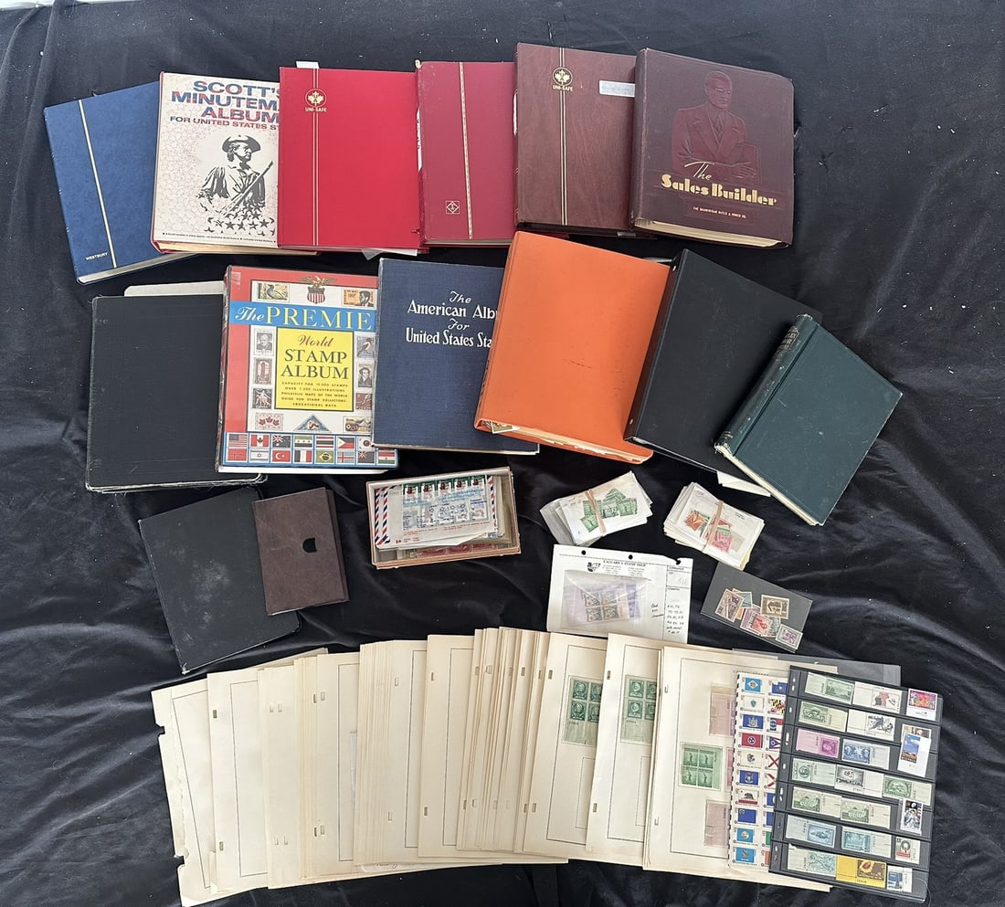 USA 1900s - 1980s, a mainly used accumualtion in eleven albums and binders contained in two cartons,: USA 1900s - 1980s, a mainly used accumualtion in eleven albums and binders contained in two cartons, many 1000s, expect duplication, appears f-vf