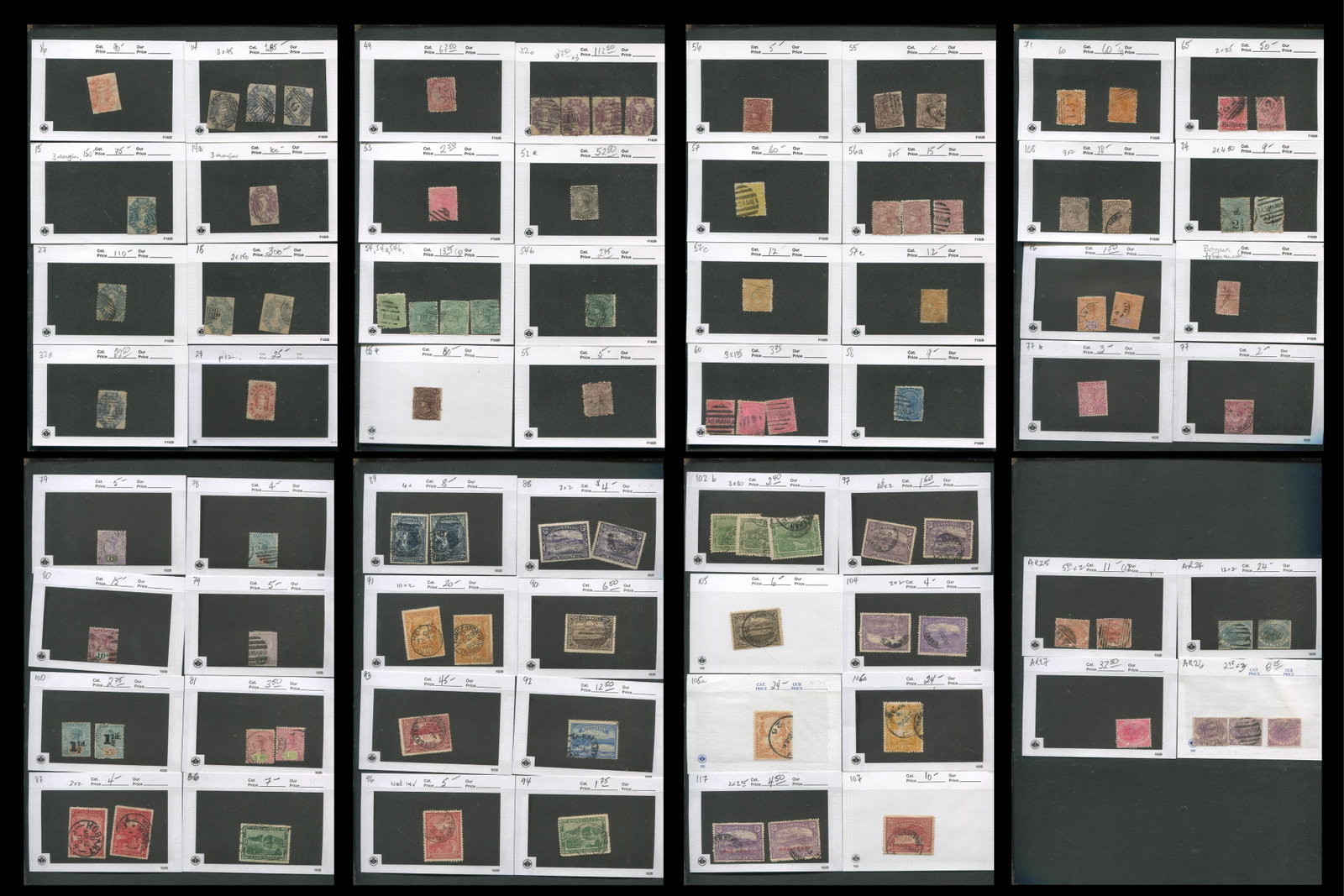 Australia Tasmania, 1858-1912, collection on 102 cards, mainly used, est. Cat. $1915.00 (1 of 9)