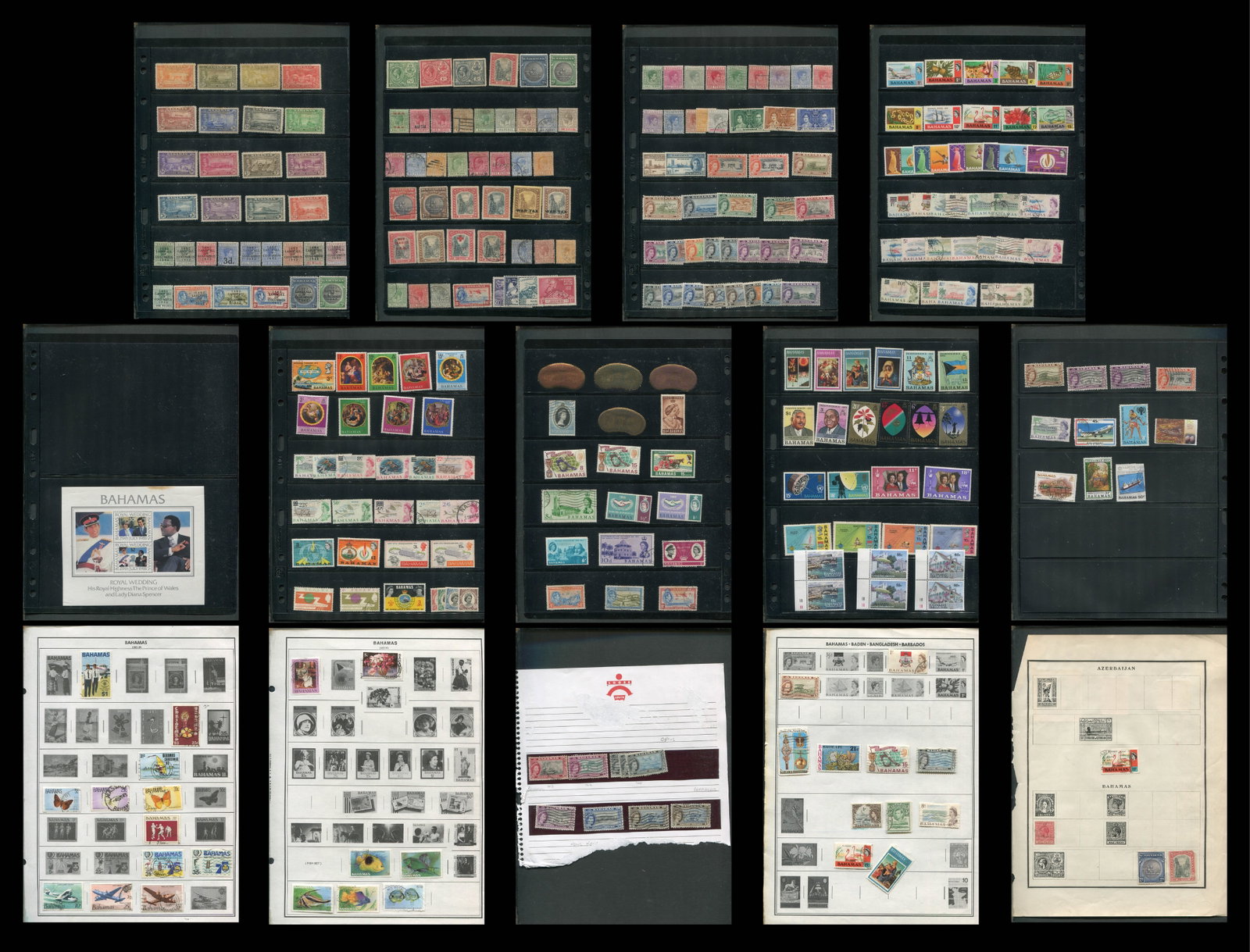 Bahamas 1884 - 1981 #27 / #491a, a MNH / MH and used selection on leaves and stocksheets, Scott (1 of 10)