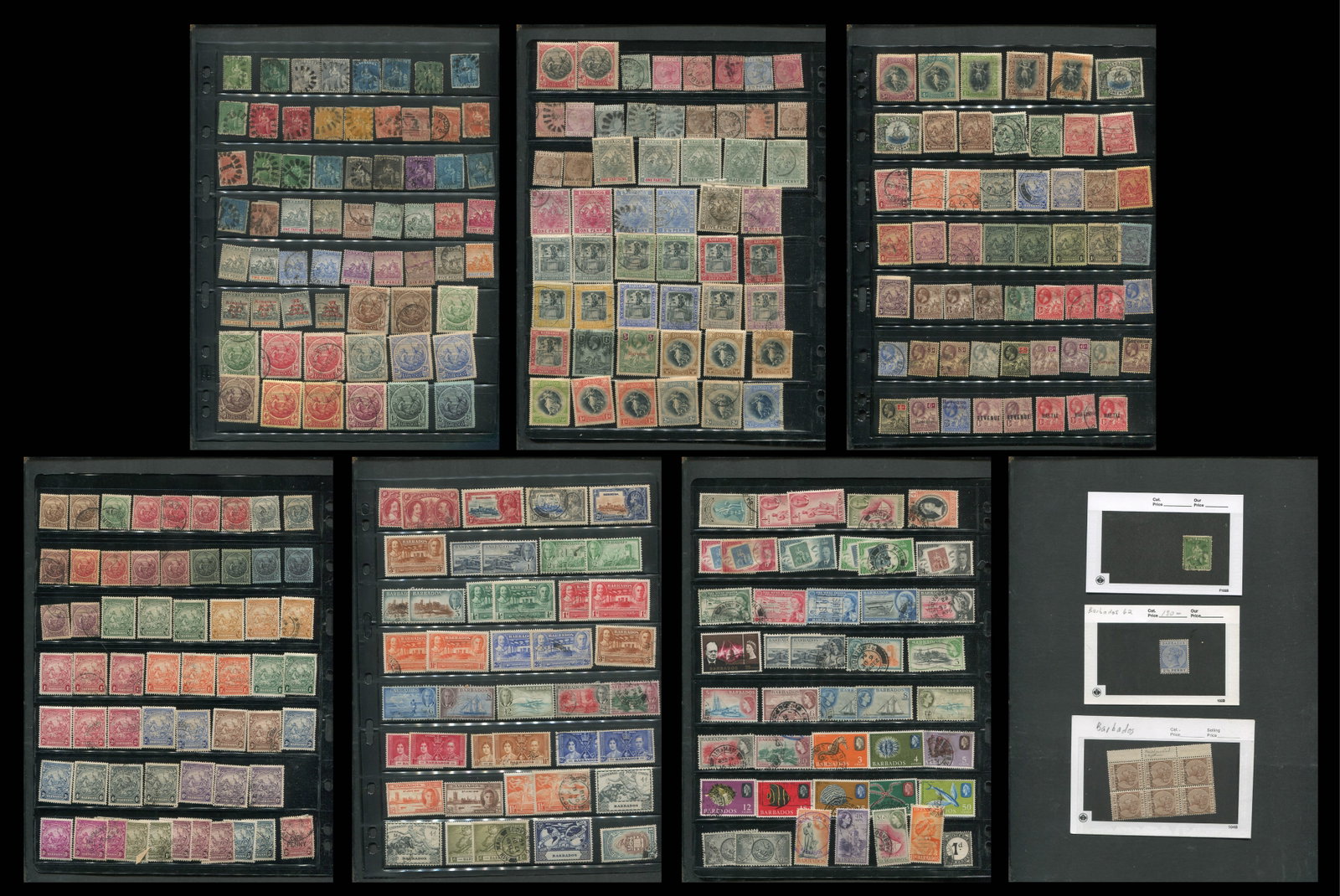 Barbados 1874 - 1965 #44 / #278, a mainly used selection with some MH throughout, Scott value (1 of 8)
