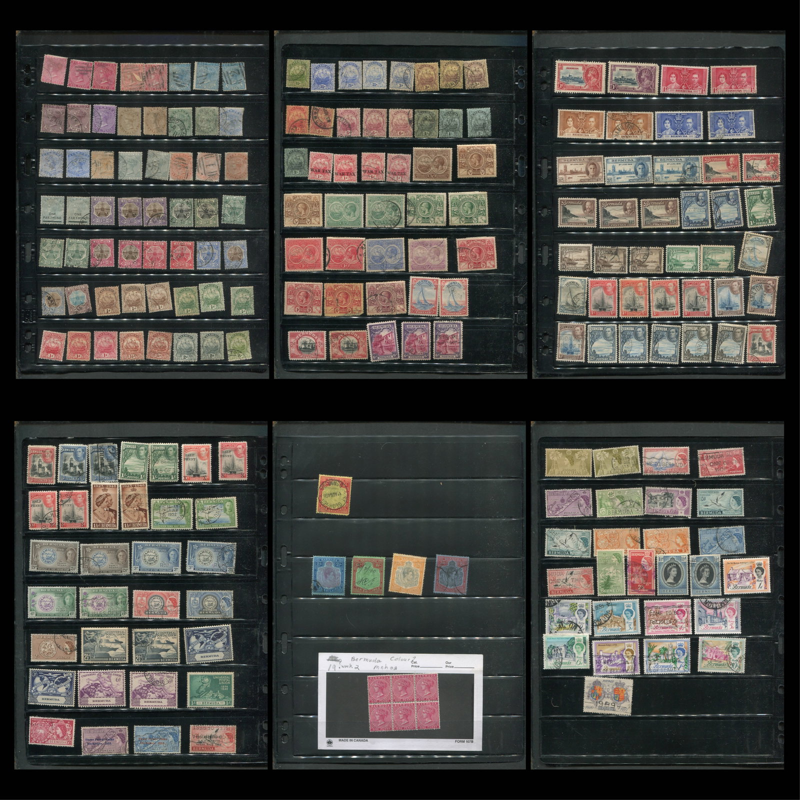 Bermuda 1865 - 1962 #3 / #181, a MH and used selection on three double sided stocksheets, Scott (1 of 7)