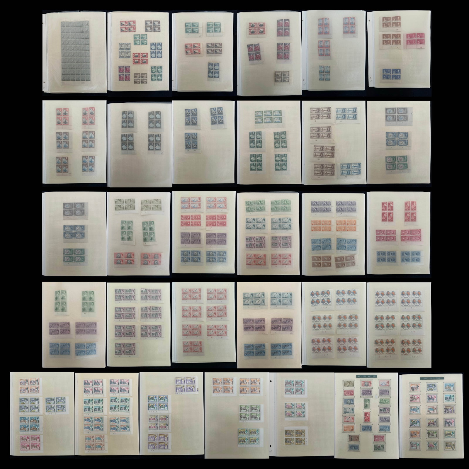 Bermuda 1901 - 1965, #26 / #191, a MH and used collection of 154 blocks and 39 used singles, (1 of 7)