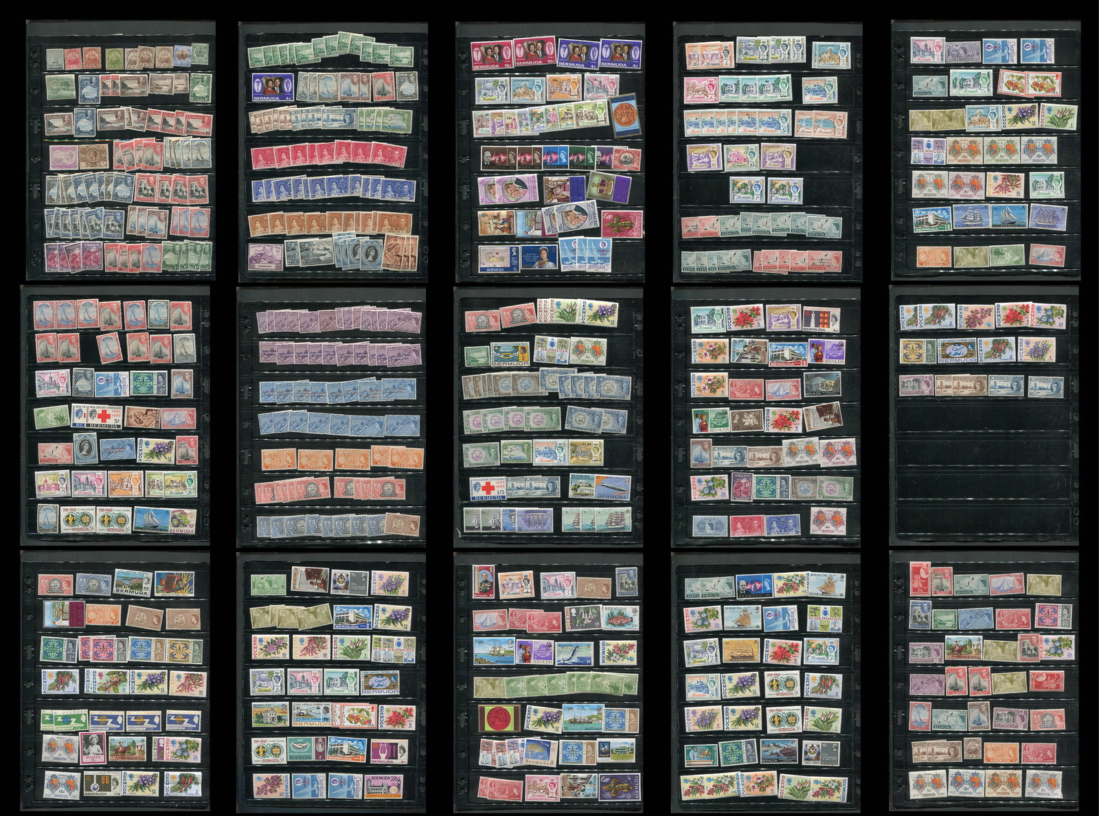 Bermuda 1901 -1971 #26 / #284, a MNH/MH and used selection on 8 double sided stocksheets, Scott (1 of 10)