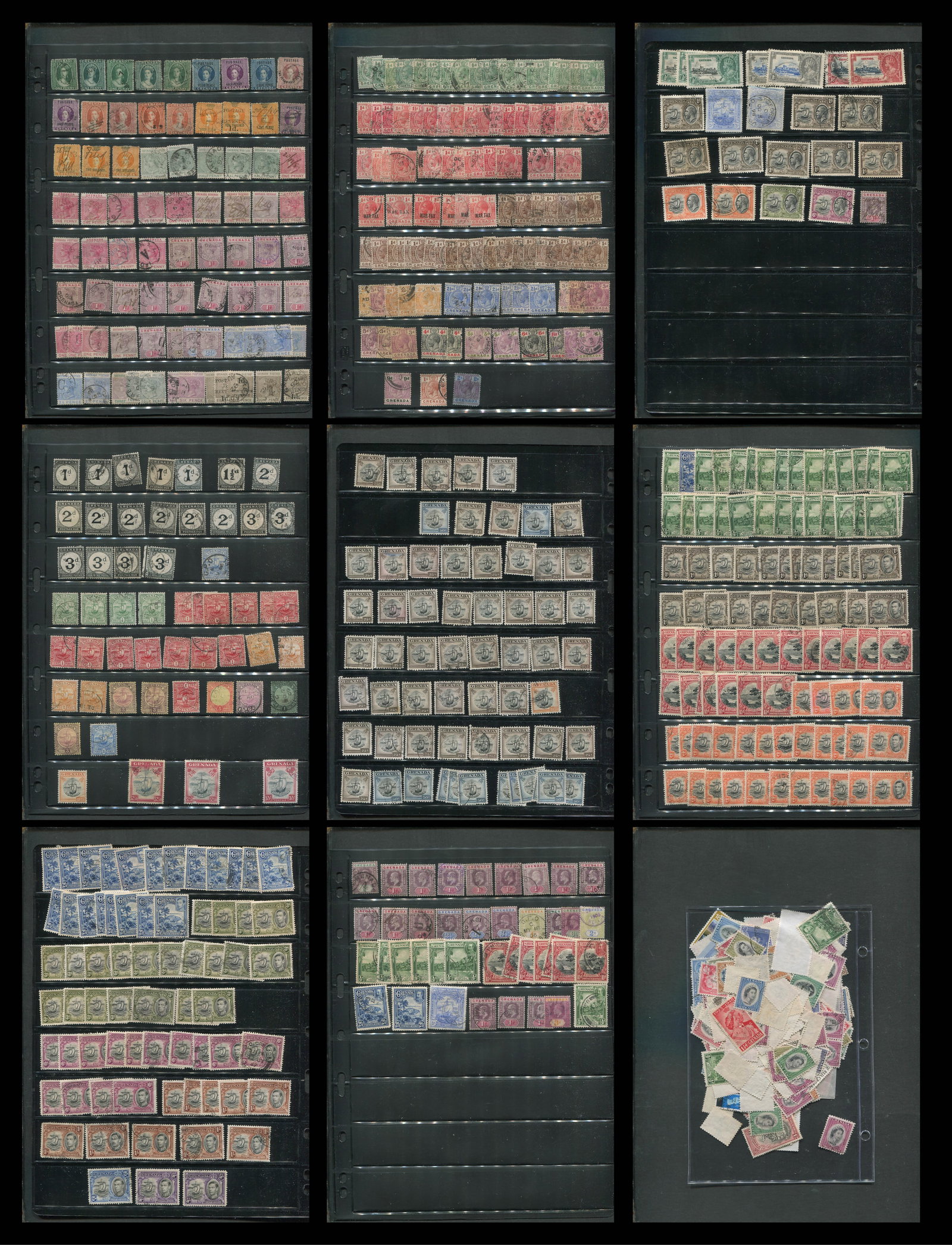 Grenada 1863 - 1972 #5 / #467, a mainly used selection on double sided stocksheets and looses, Scott (1 of 10)
