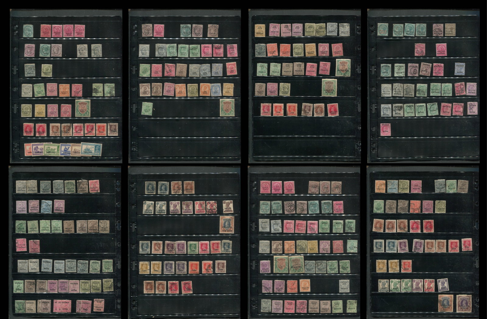 India Convention States Collection, MH and used, est. Cat. $375 (1 of 9)