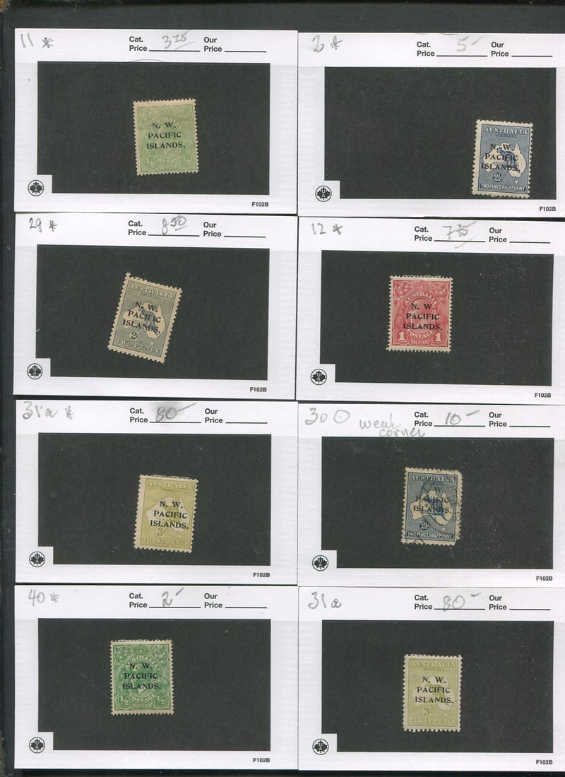 N.W, Pacific Islands overprints on Australia, 1915-1918, small mint lot, Cat. 197.00 (1 of 1)