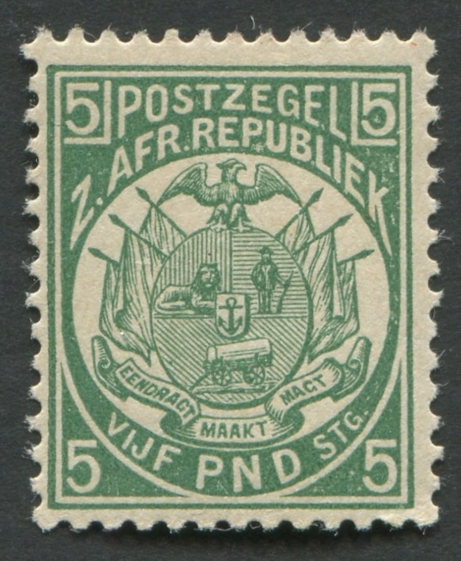 Transvaal, 137 reprint, signed on reverse by Mirza-Hadi, Cat. $50.00 (1 of 2)
