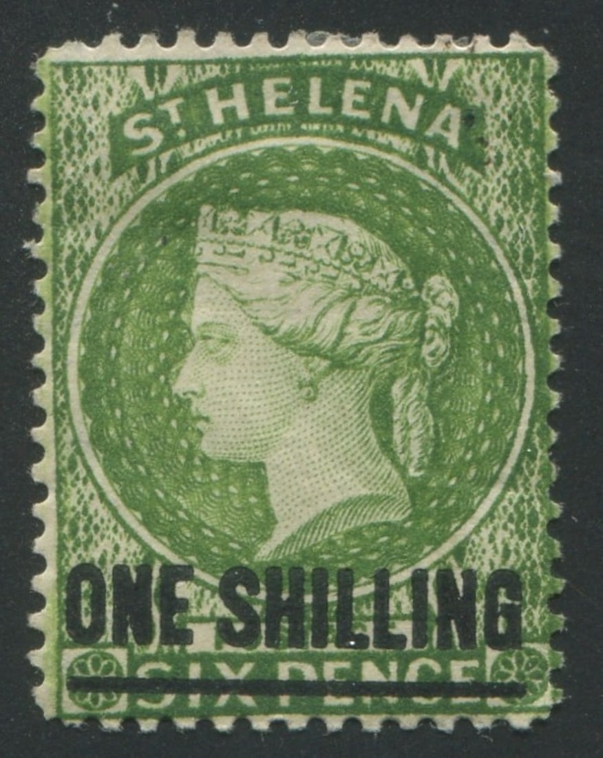 Saint Helena, 1864-1873, 1 shilling long bar, MH, Cat $450.00 (1 of 2)