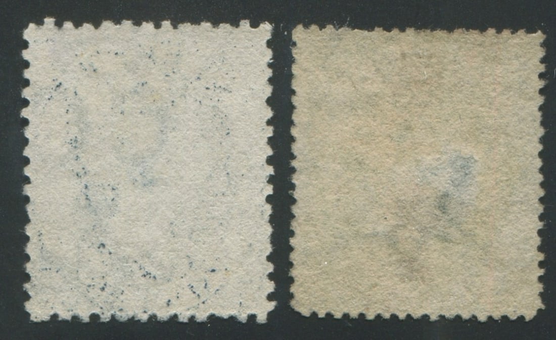 St Lucia 1860 #2 4d blue and #3 6d green lightly used, Scott value $400, appears f-vf (1 of 1)