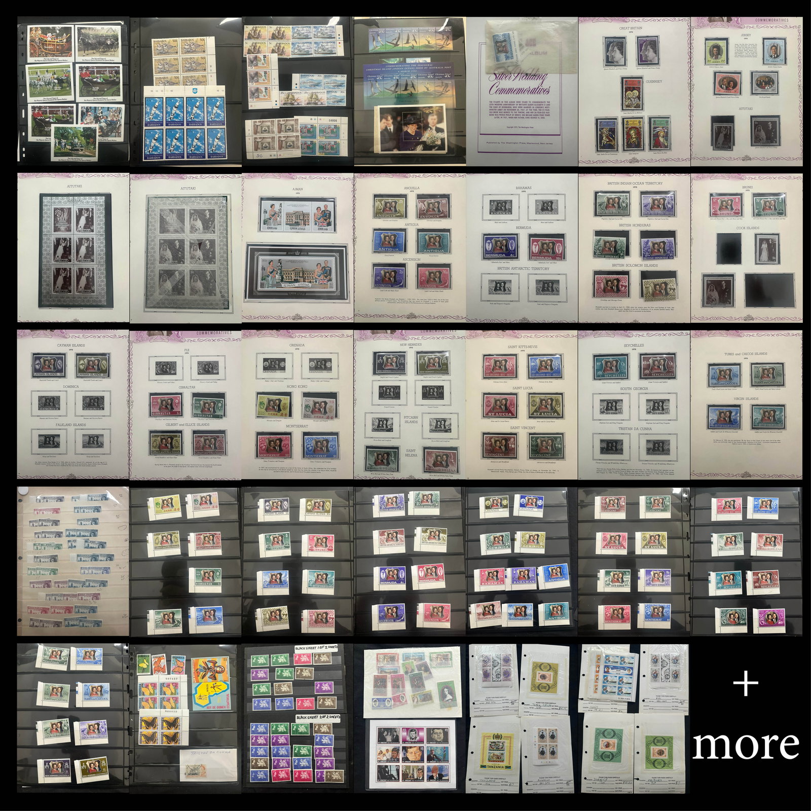 British Commonwealth Omnibus issues and Souvenir sheets, est Cat. $690.00 (1 of 9)