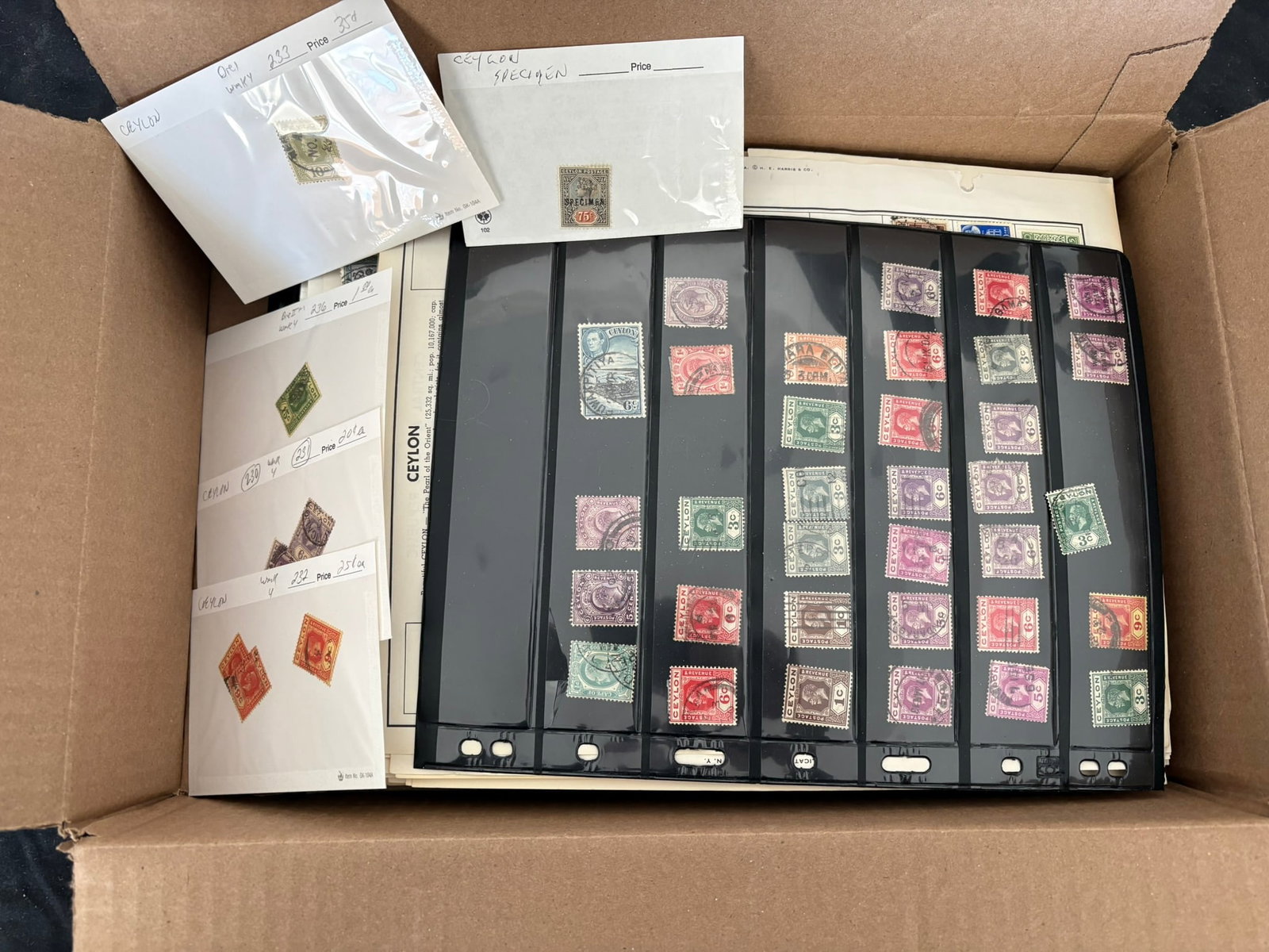 British Asian Countries, 1880 to 1980s a MNH / Mh and used selection which includes Ceylon 1886 (1 of 10)