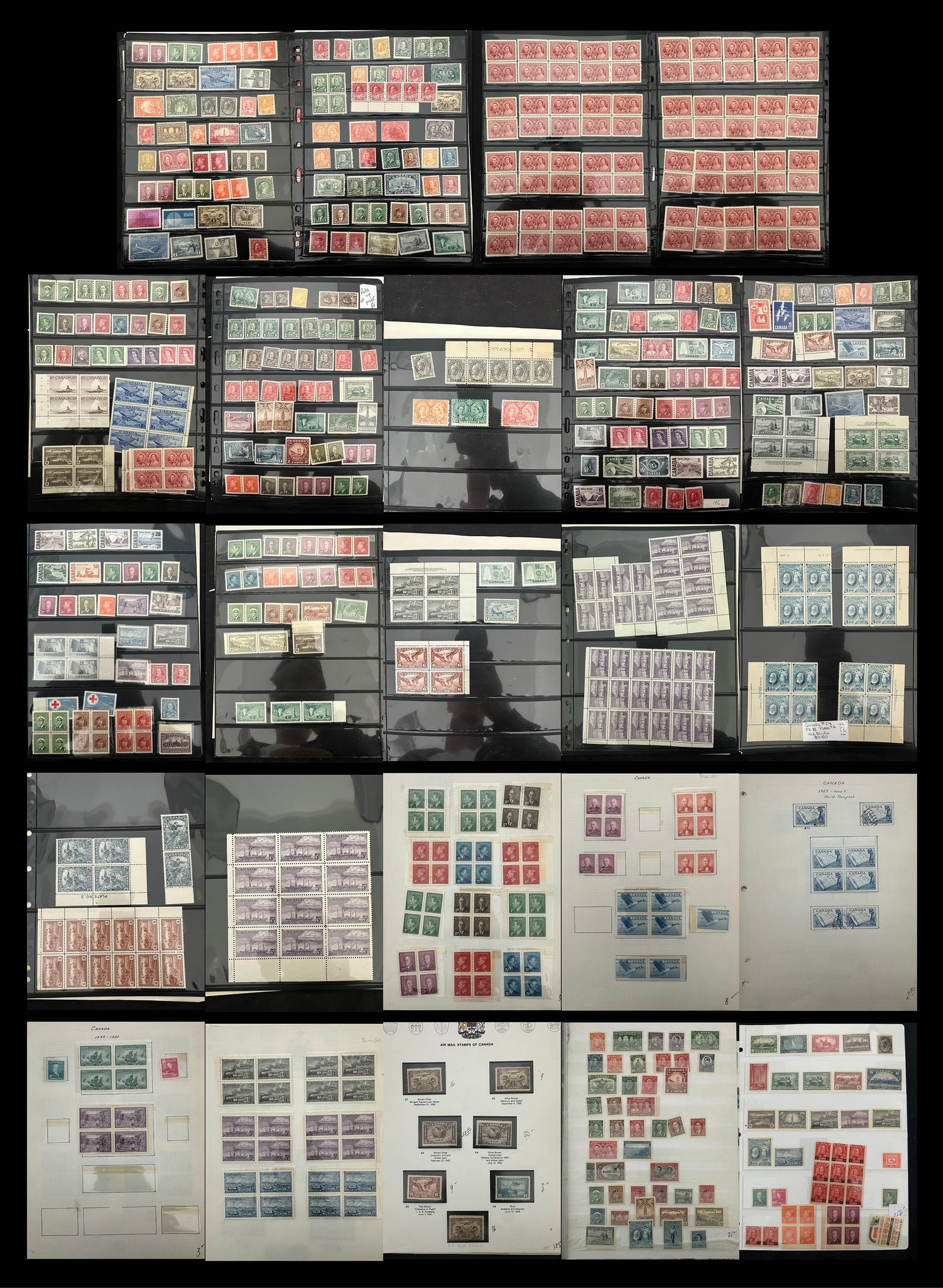 Canada mint collection 1870-1955, many NH some multiples, Est. Unitrade $2200.00 USD $1550.00 (1 of 7)