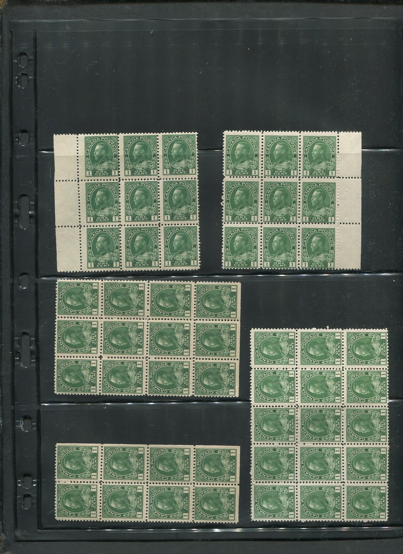 Canada Admiral 53x 104 in multiples 15, 12, 2x 9, 8, 53 in total, MNH fine, Unitrade Cat. $1590.00, (1 of 1)