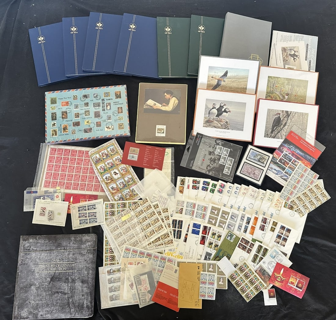 Canada 1897 - 1990s, a mint and used accumulation with $146 CND ($104 USD) face and fdcs from 1982 (1 of 5)