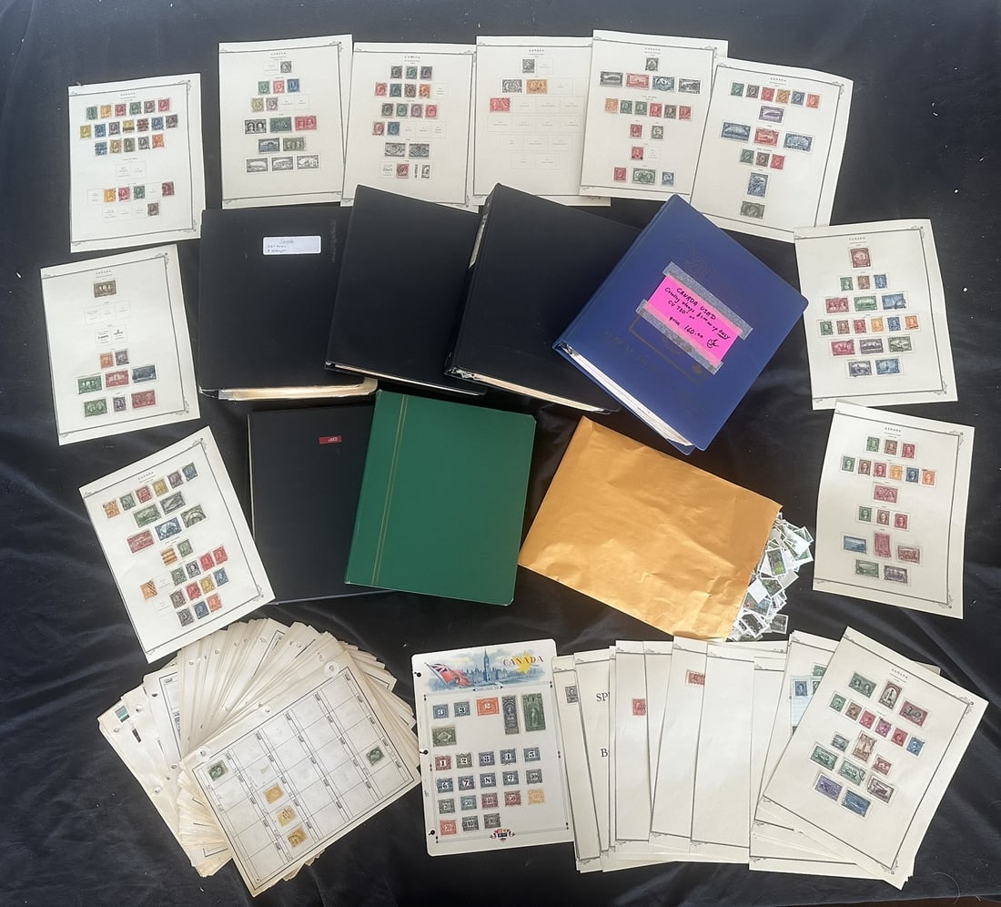 Canada 1897 - 1990s a mainly used accumulation in six albums / binders and loose, many 1000s, (1 of 10)
