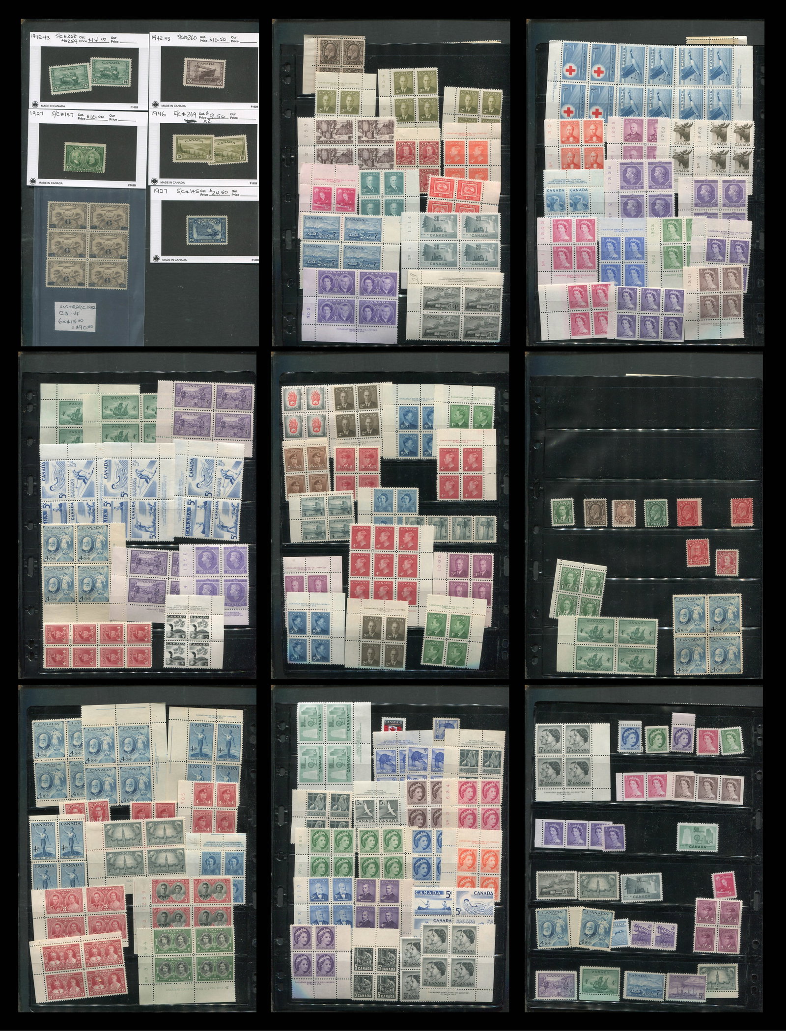 Canada 1897/1956 #53/#360 MNH MLH Postage. (1 of 10)