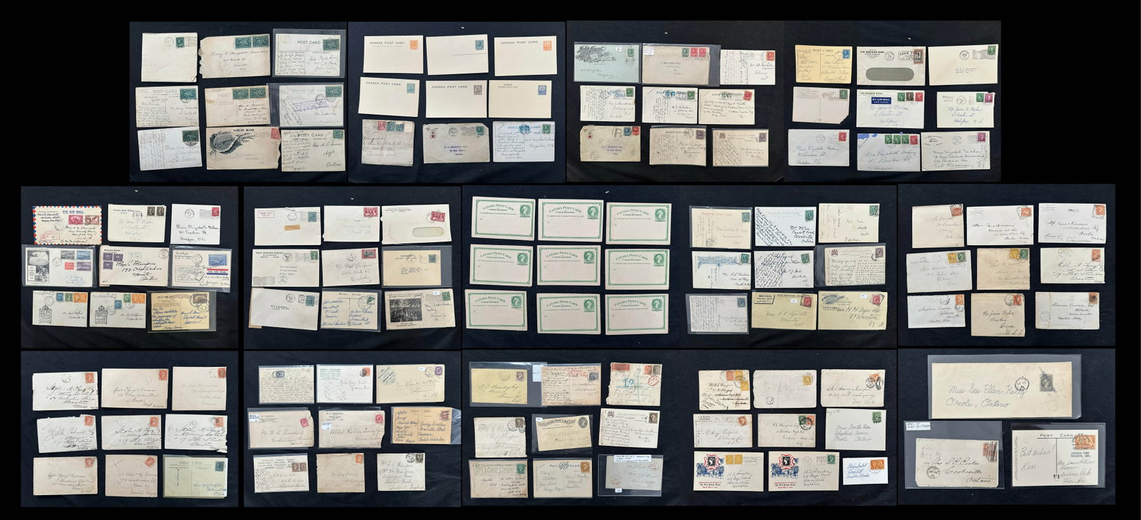 Canada Postal History lot, covers, postacards, est. Unitrade cat. $2700.00, $1900.00 USD (1 of 10)
