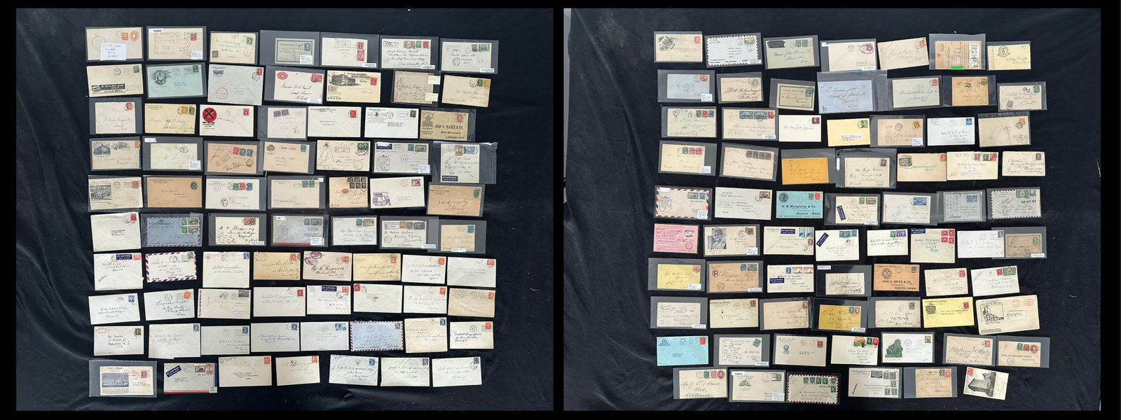 Canada 1850's to 1950's, a group of 153 covers and cards, which includes oversea destination to: Canada 1850's to 1950's, a group of 153 covers and cards, which includes oversea destination to Australia, France, USA, Great Britain, Switzerland and Netherlands (72), also to destinations within Can