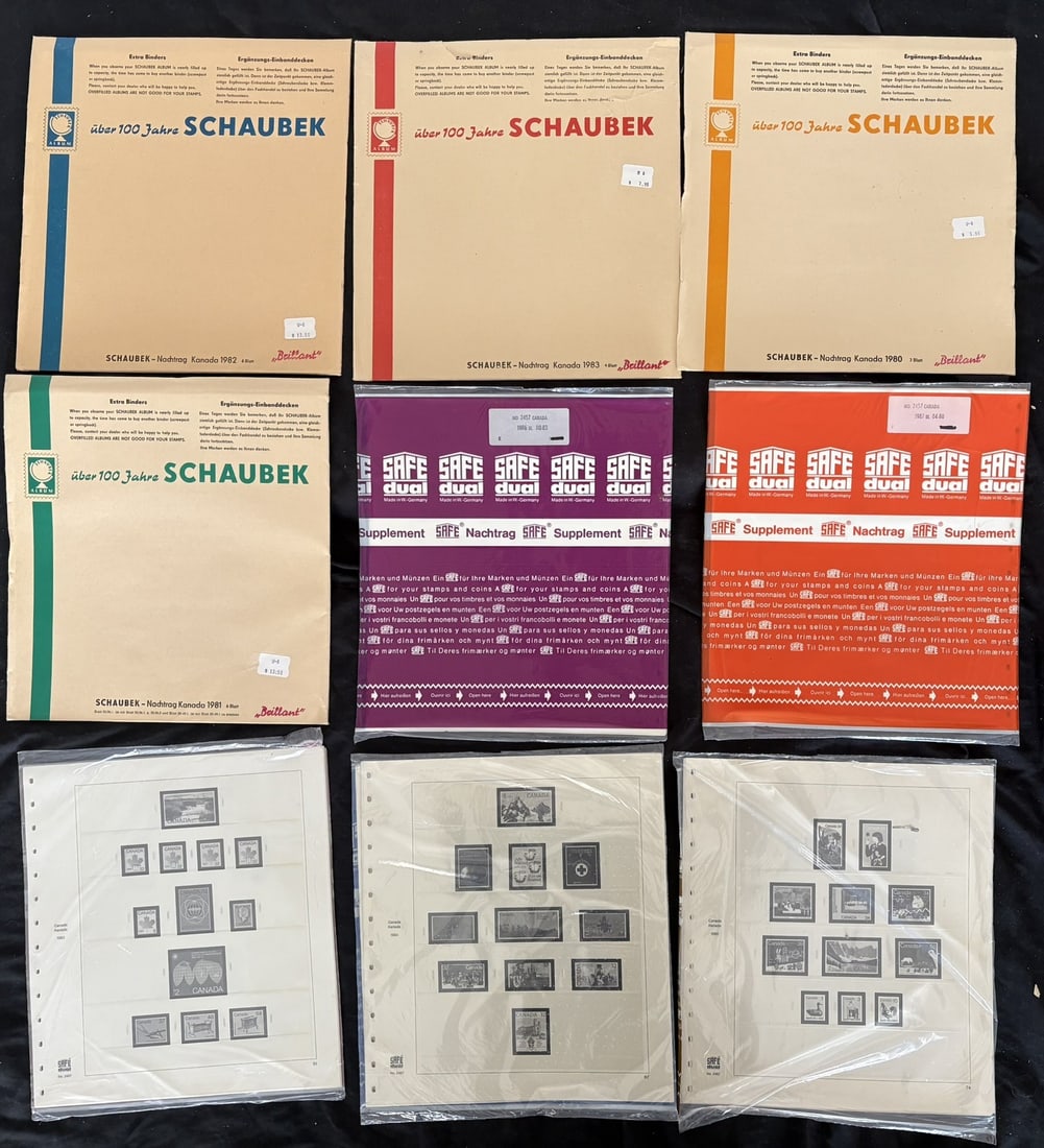 Safe Collecting Supplies, Canada supplement pages 1983-1987, Schaubek Canada "Brilliant" Supplement (1 of 7)