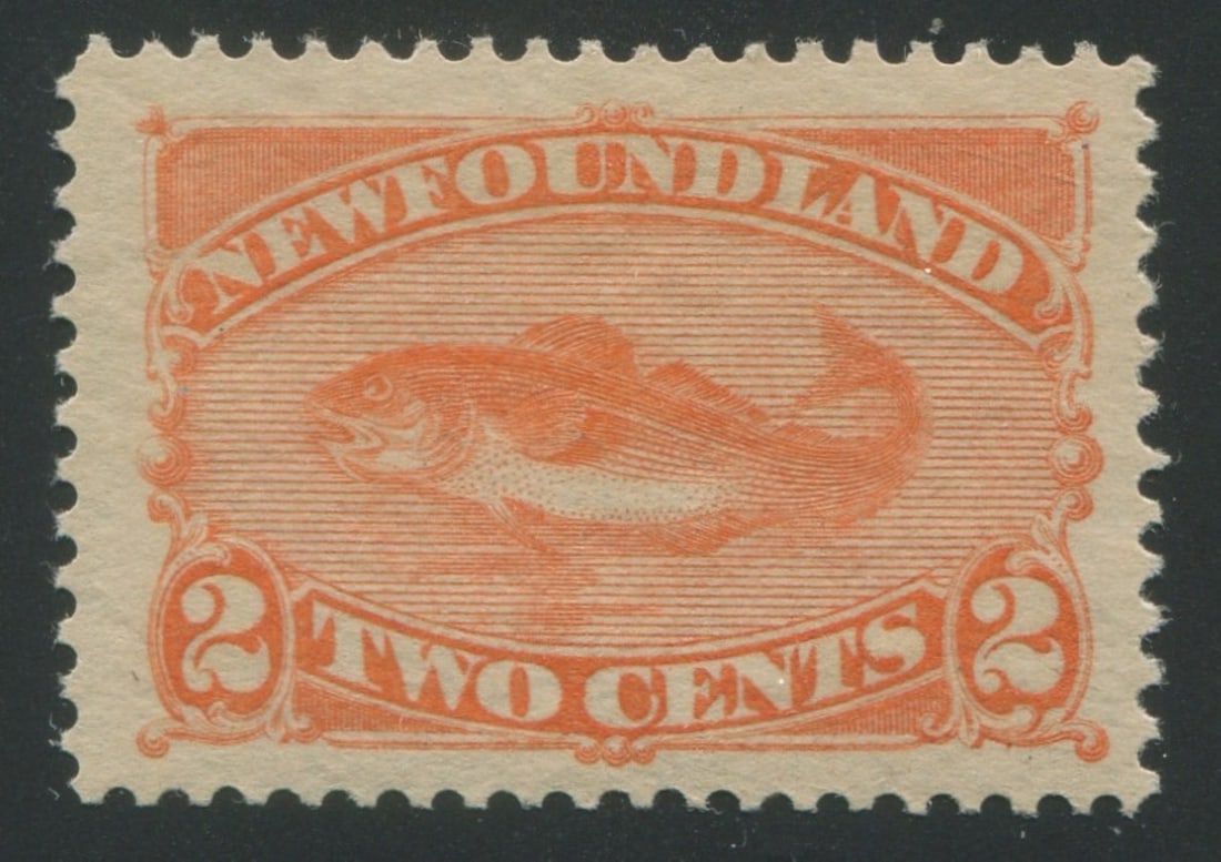 Canada - Newfoundland 1887 #48b, MNH 2c orange, Unitrade value $180 CND ($128.57 USD), XF (1 of 2)