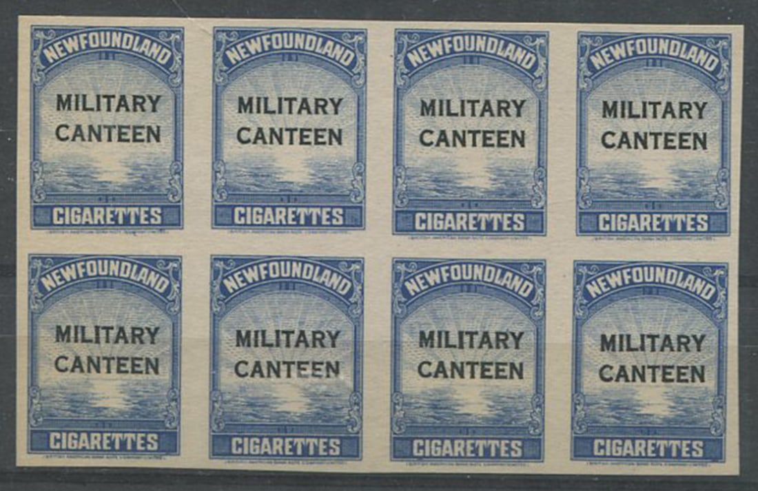 Newfoundland Tobacco Tax Revenue in three vertical pairs of varying height (1,3 &4) and two singles, (1 of 1)